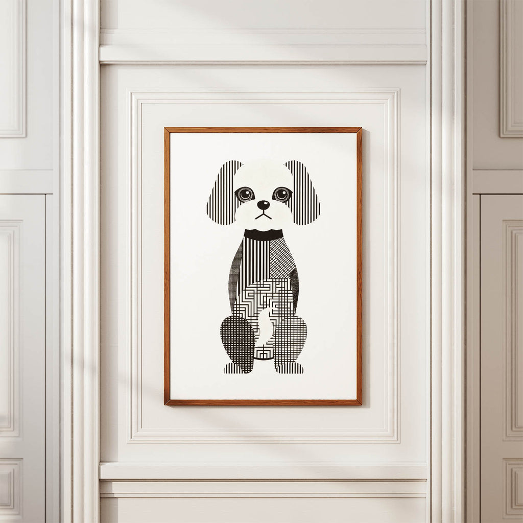 Maltese Geometric Line Art mockup