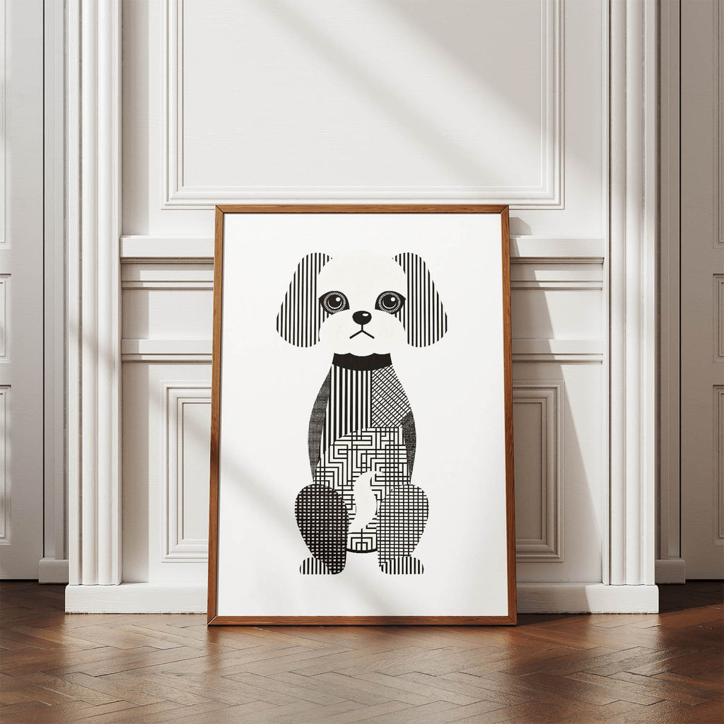 Maltese Geometric Line Art mockup