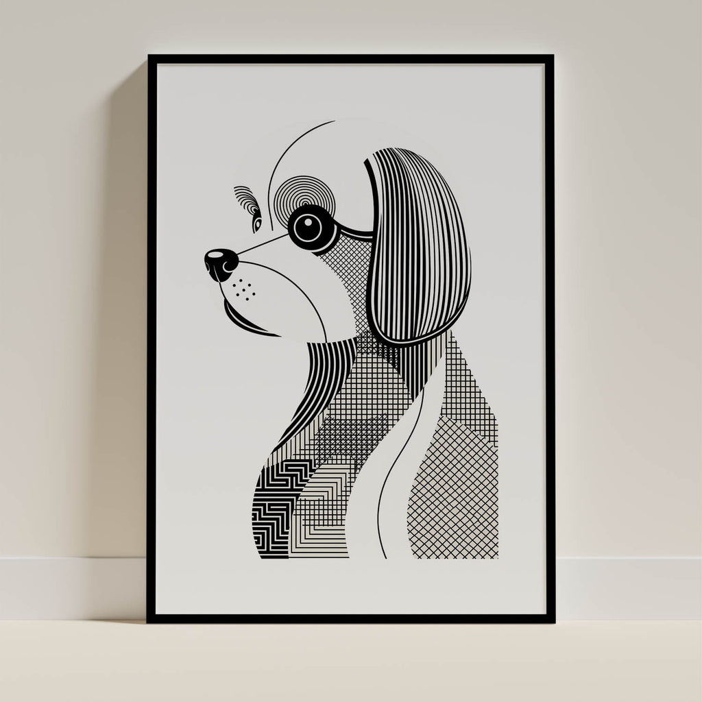 Maltese Geometric Line Art mockup