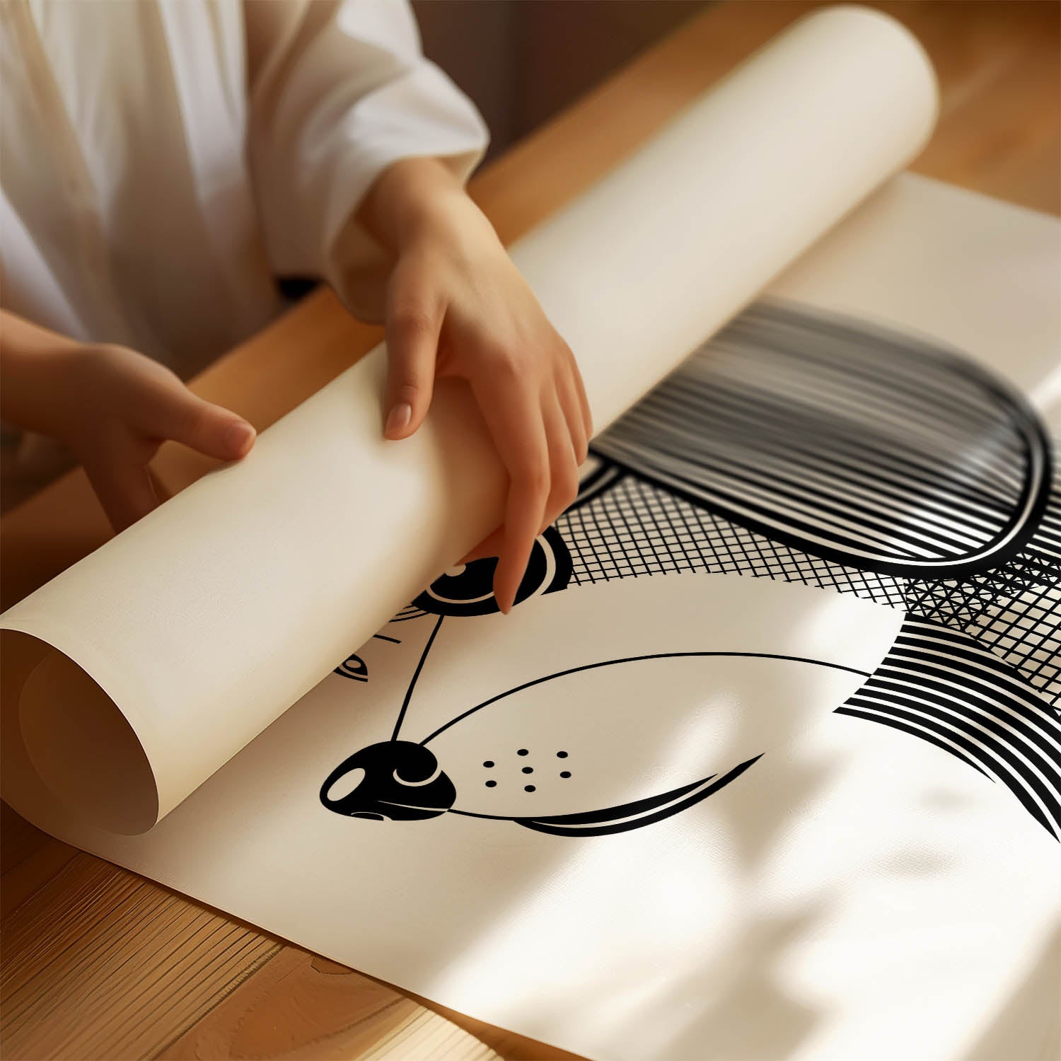 Maltese Geometric Line Art mockup