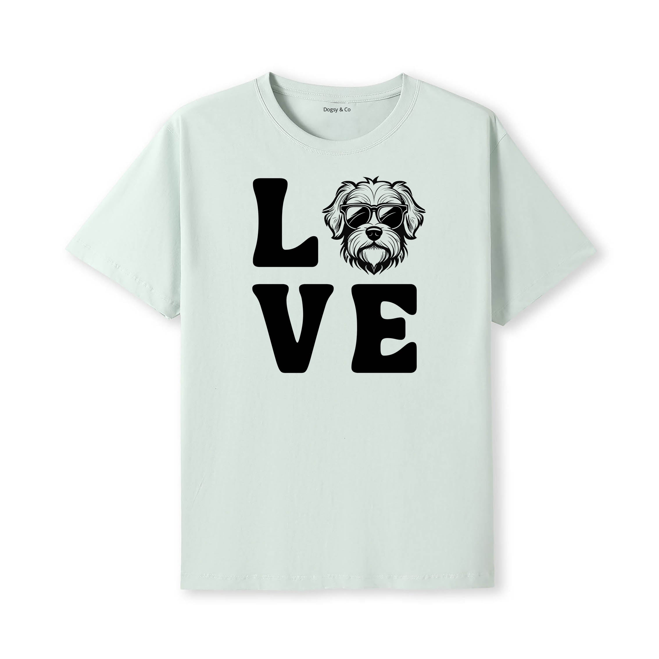 Maltese LOVE DOGS Tshirt - Mint