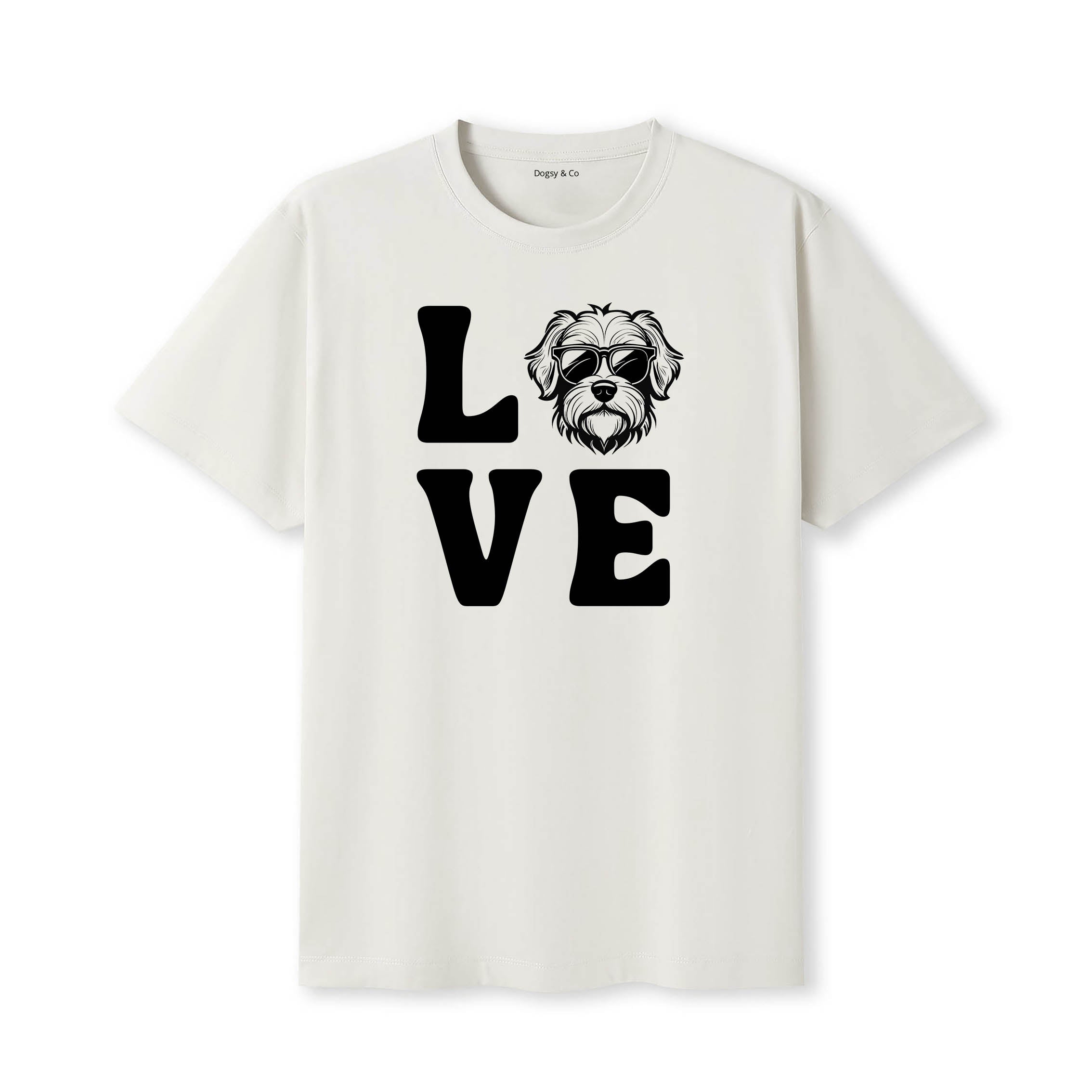 Maltese LOVE DOGS Tshirt - Natural
