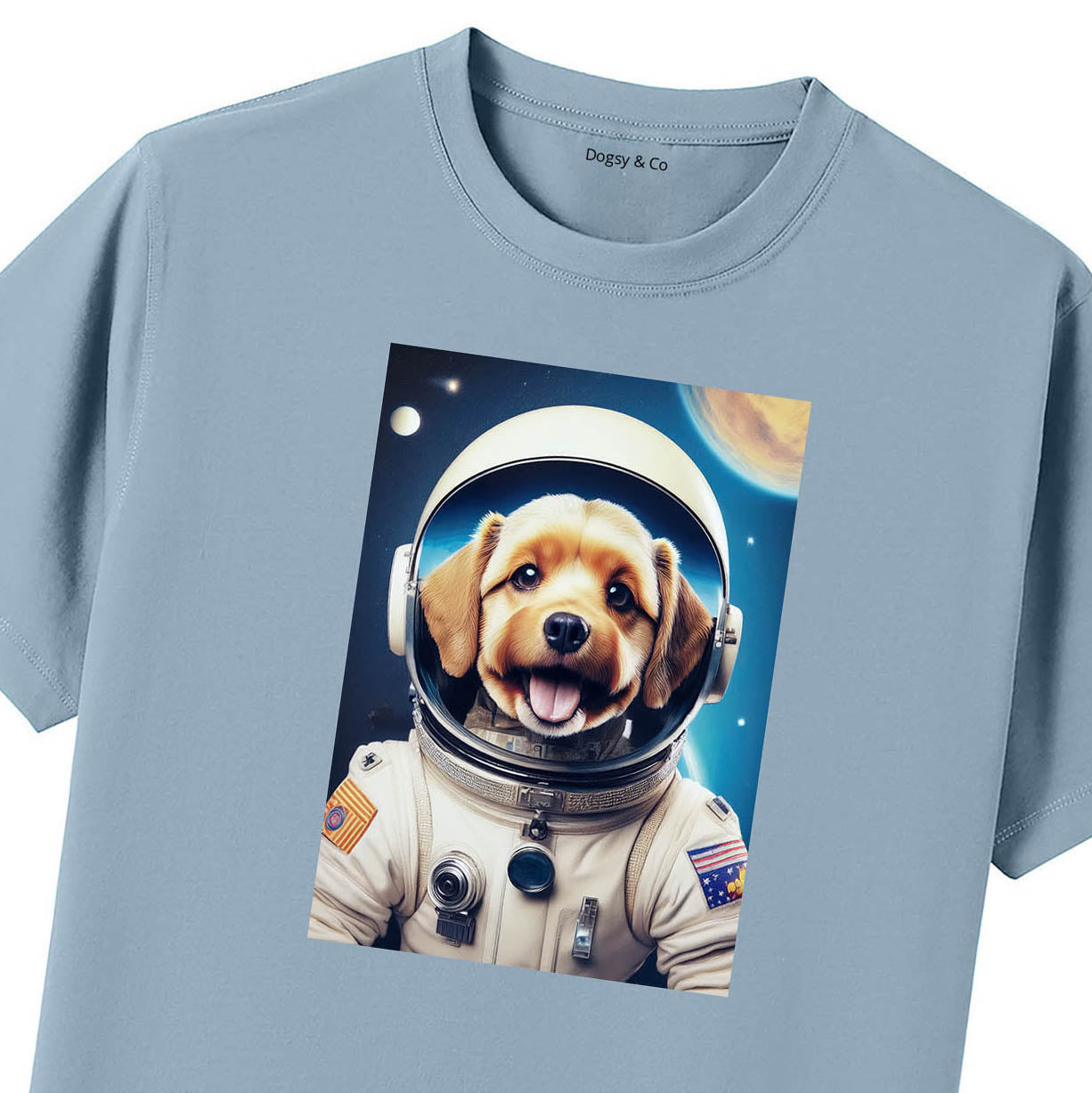 Blue T-Shirt Close Up