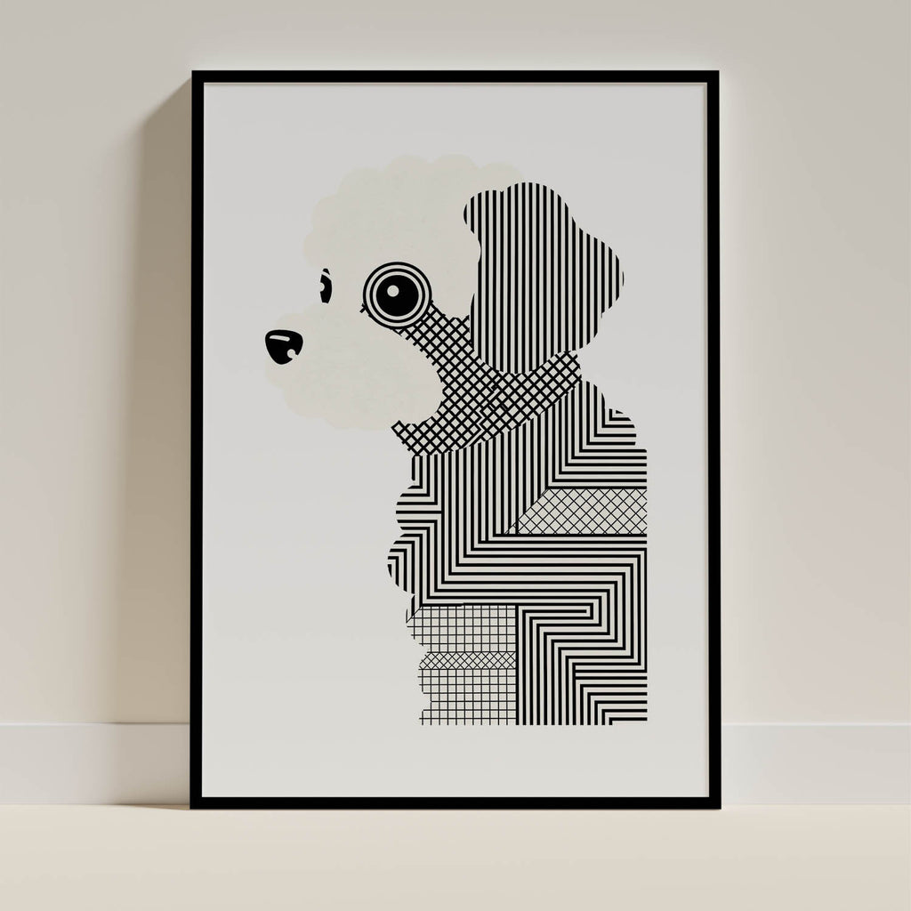 Maltipoo Geometric Line Art mockup