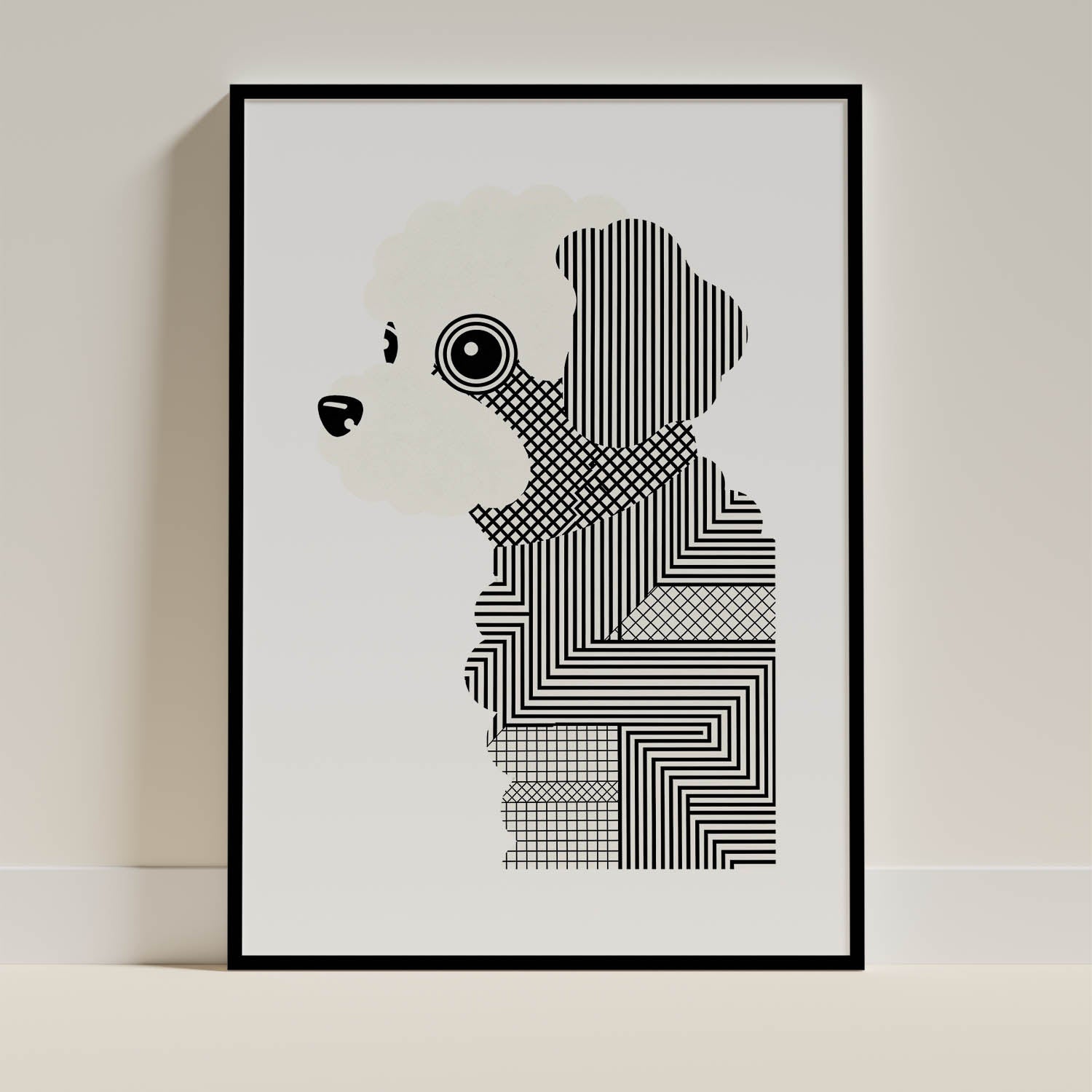 Maltipoo Geometric Line Art mockup