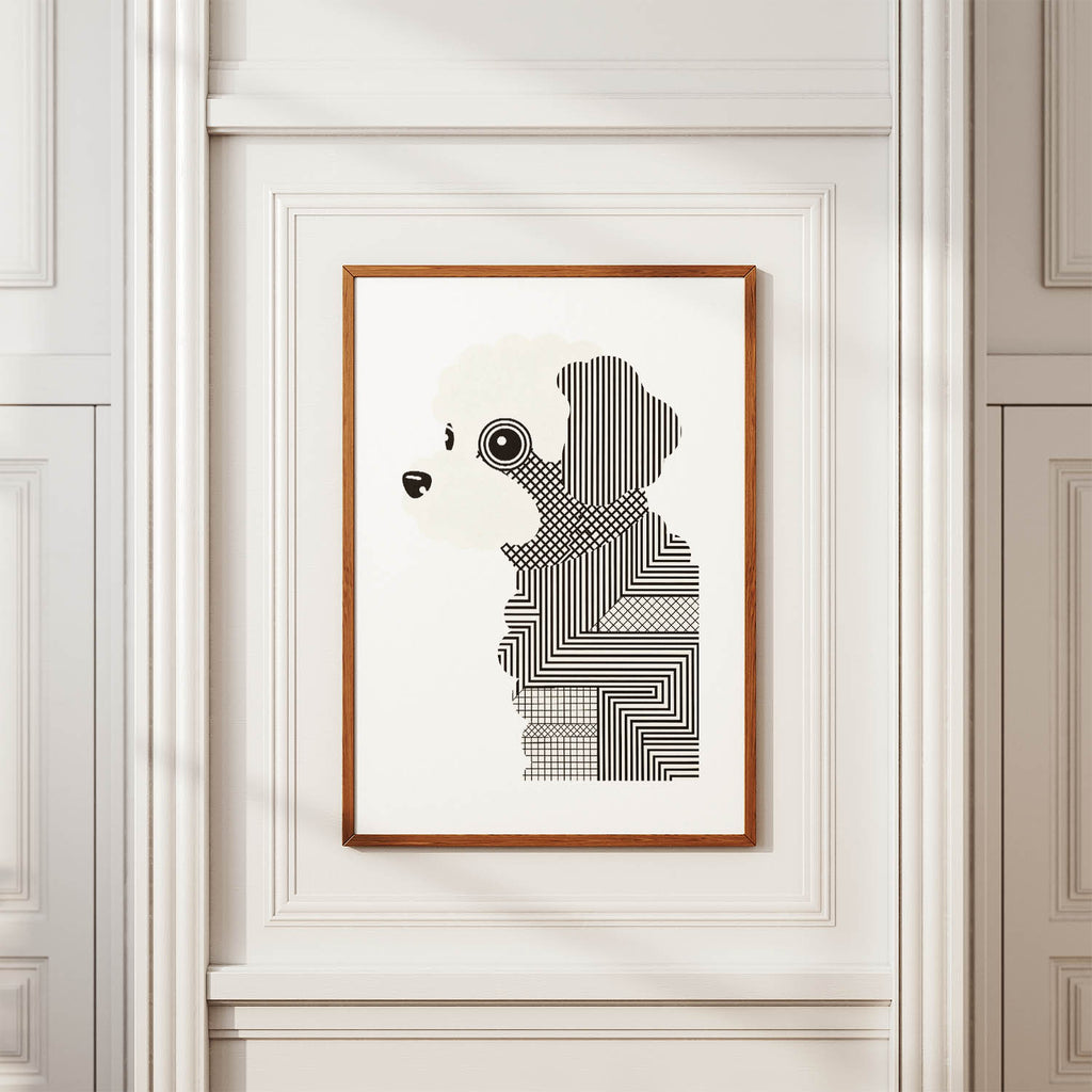 Maltipoo Geometric Line Art mockup