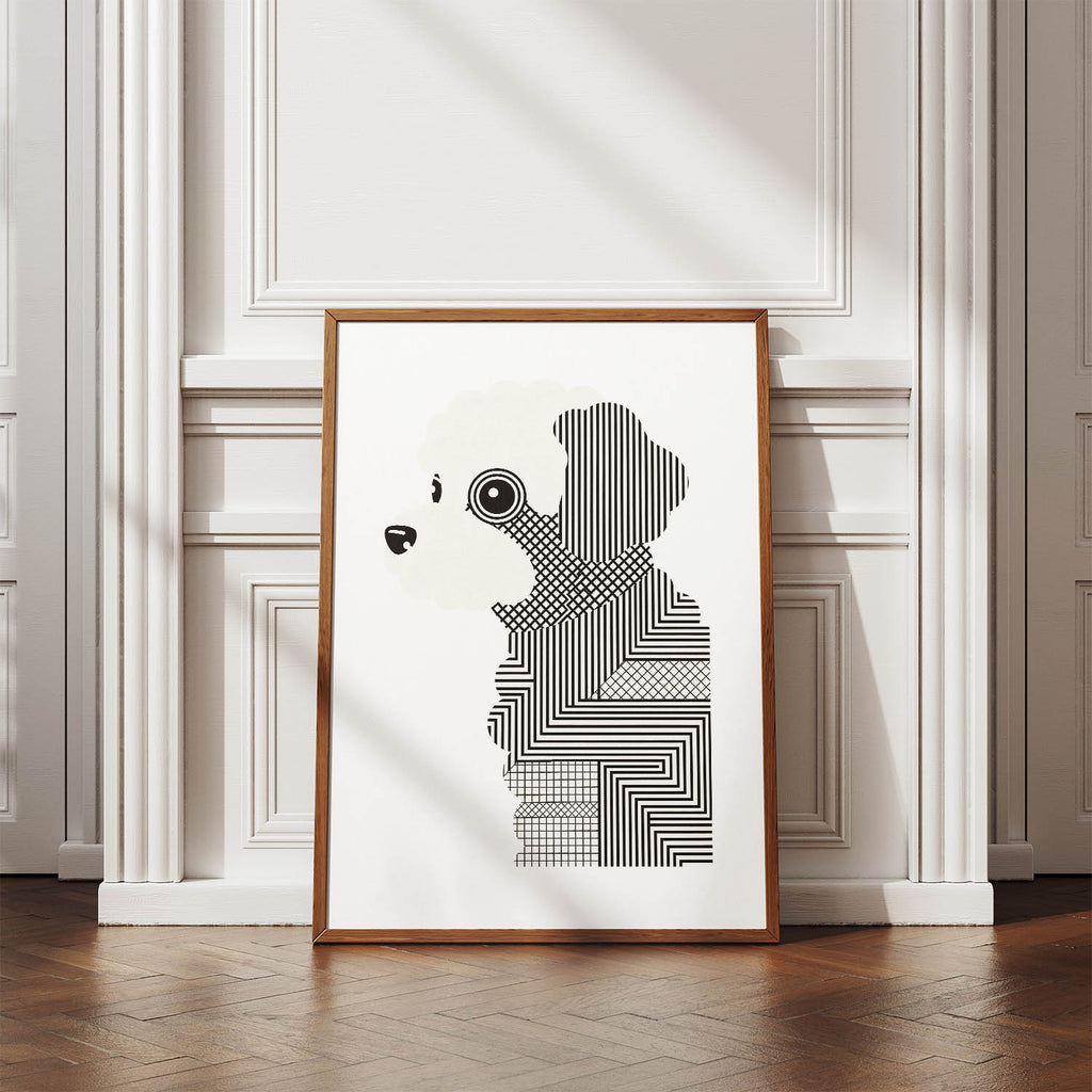 Maltipoo Geometric Line Art mockup