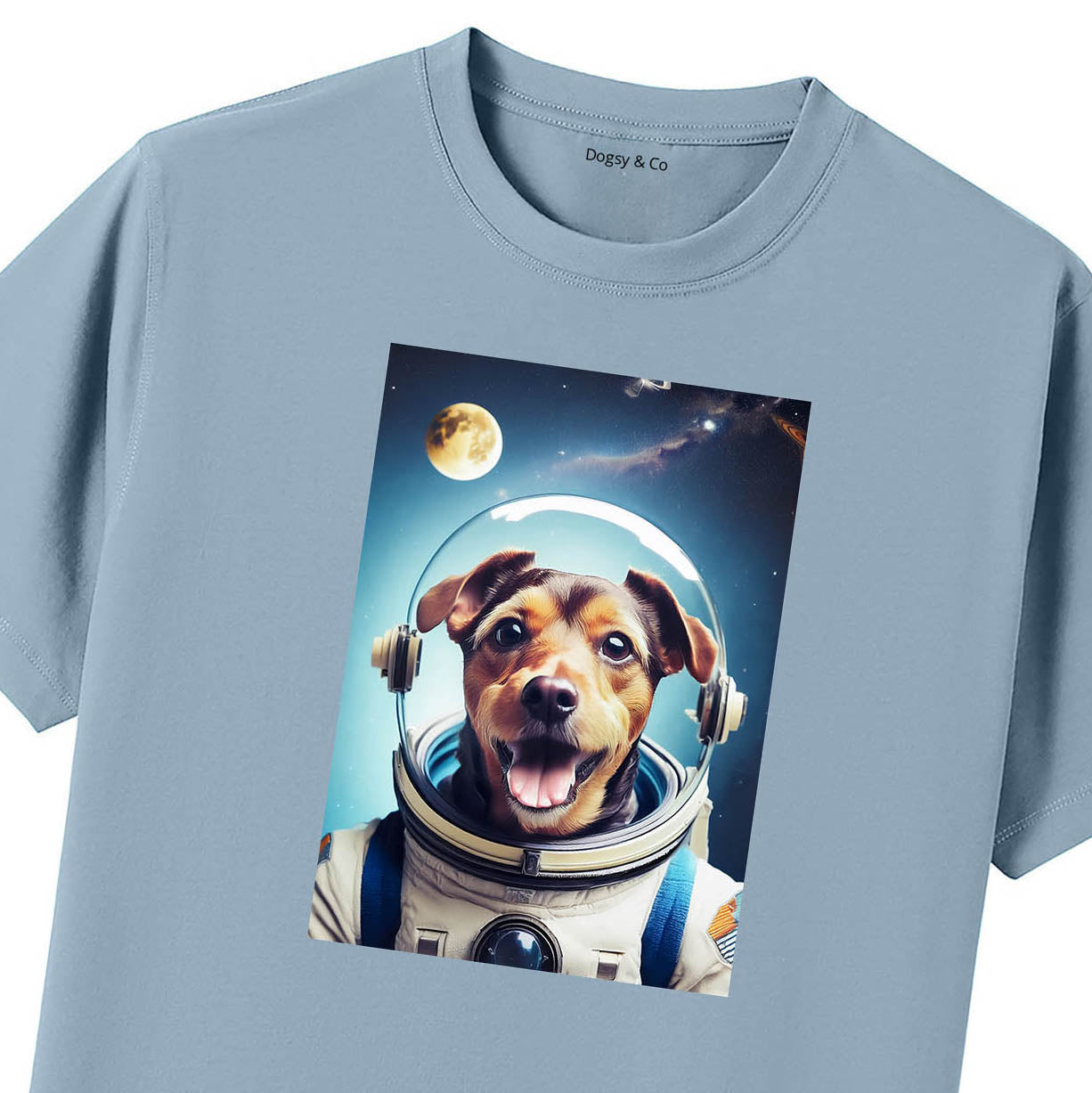 Blue T-Shirt Close Up