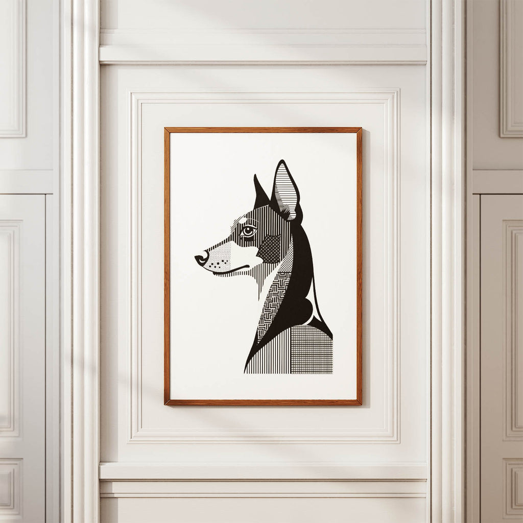 Manchester Terrier Geometric Line Art mockup