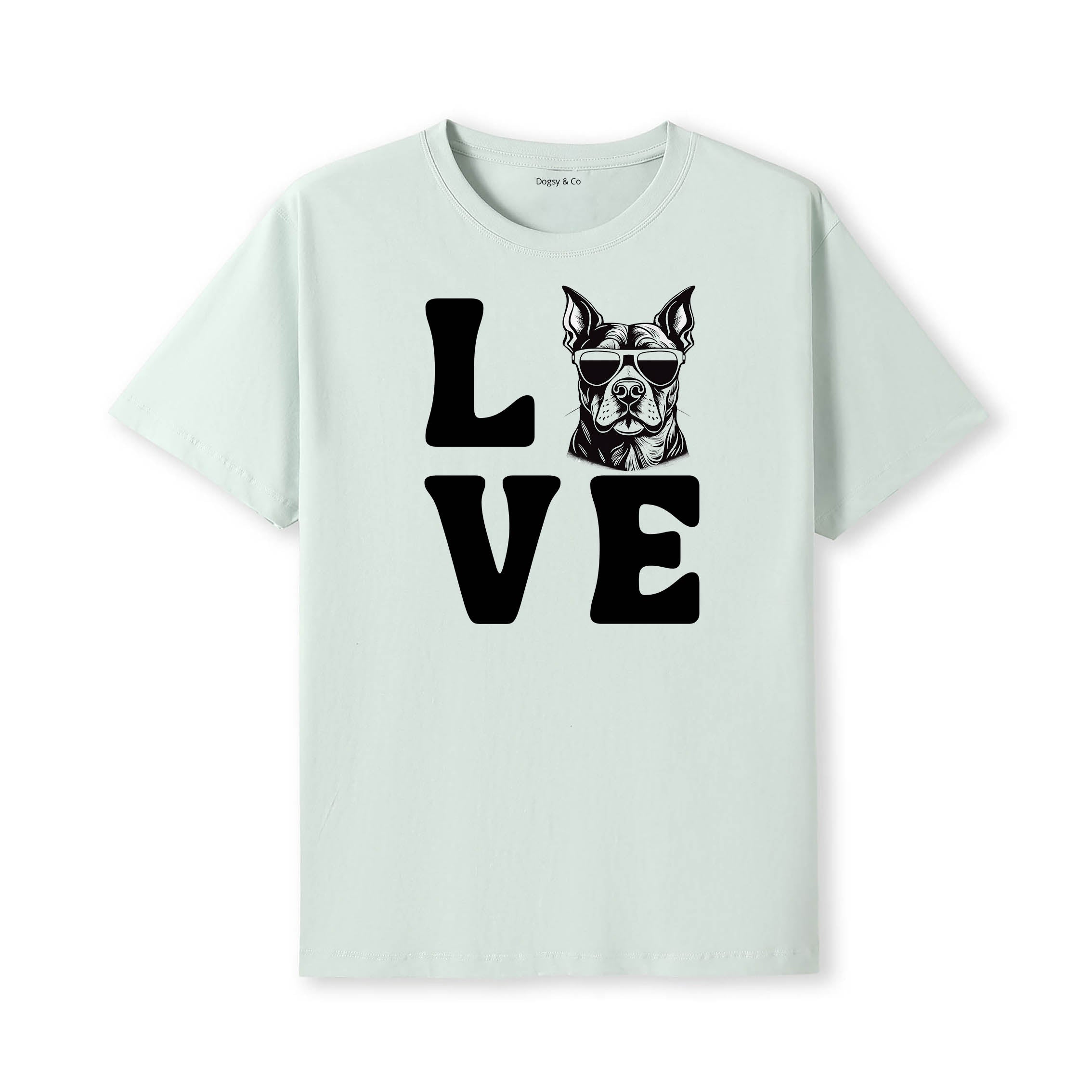 Manchester Terrier LOVE DOGS Tshirt - Mint