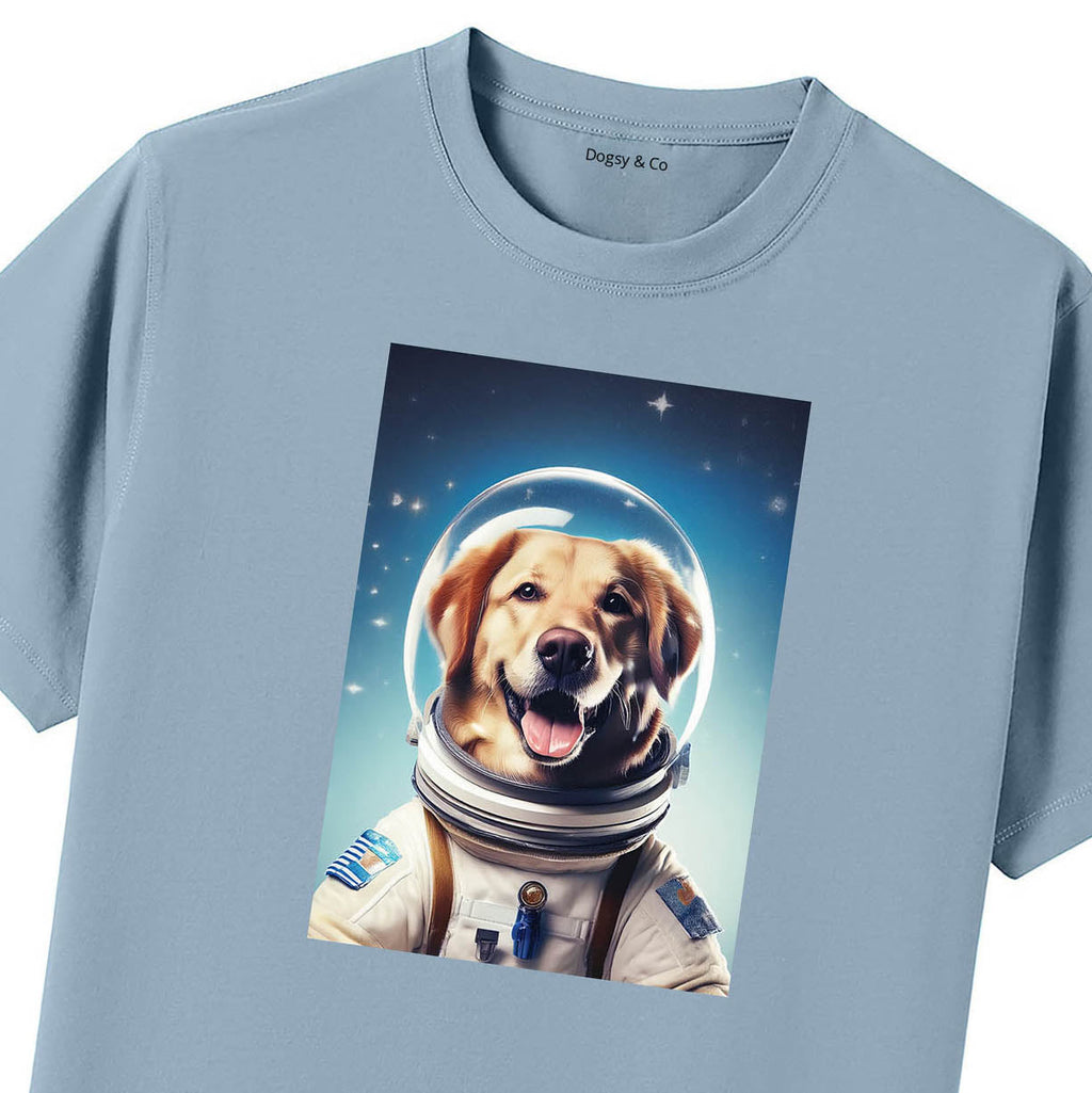 Blue T-Shirt Close Up