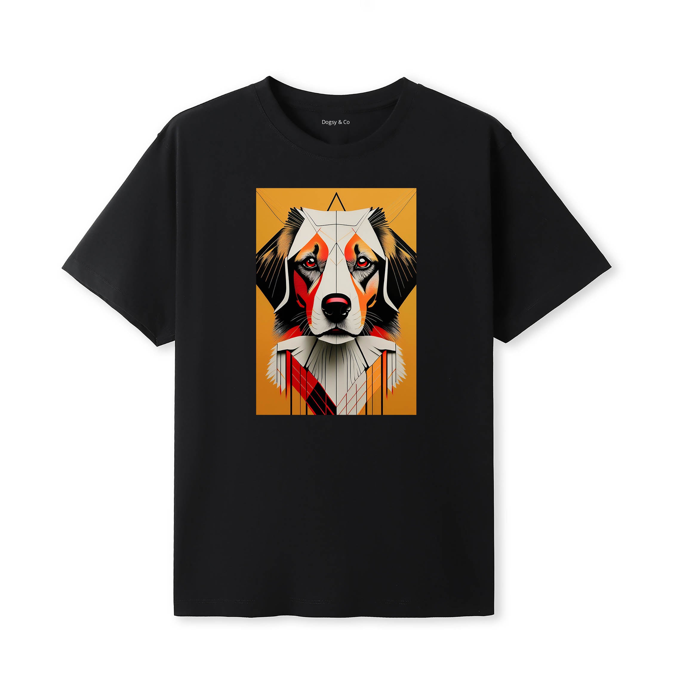 Maremma Retro Geo Orange Dog T-Shirt | Dogsy & Co