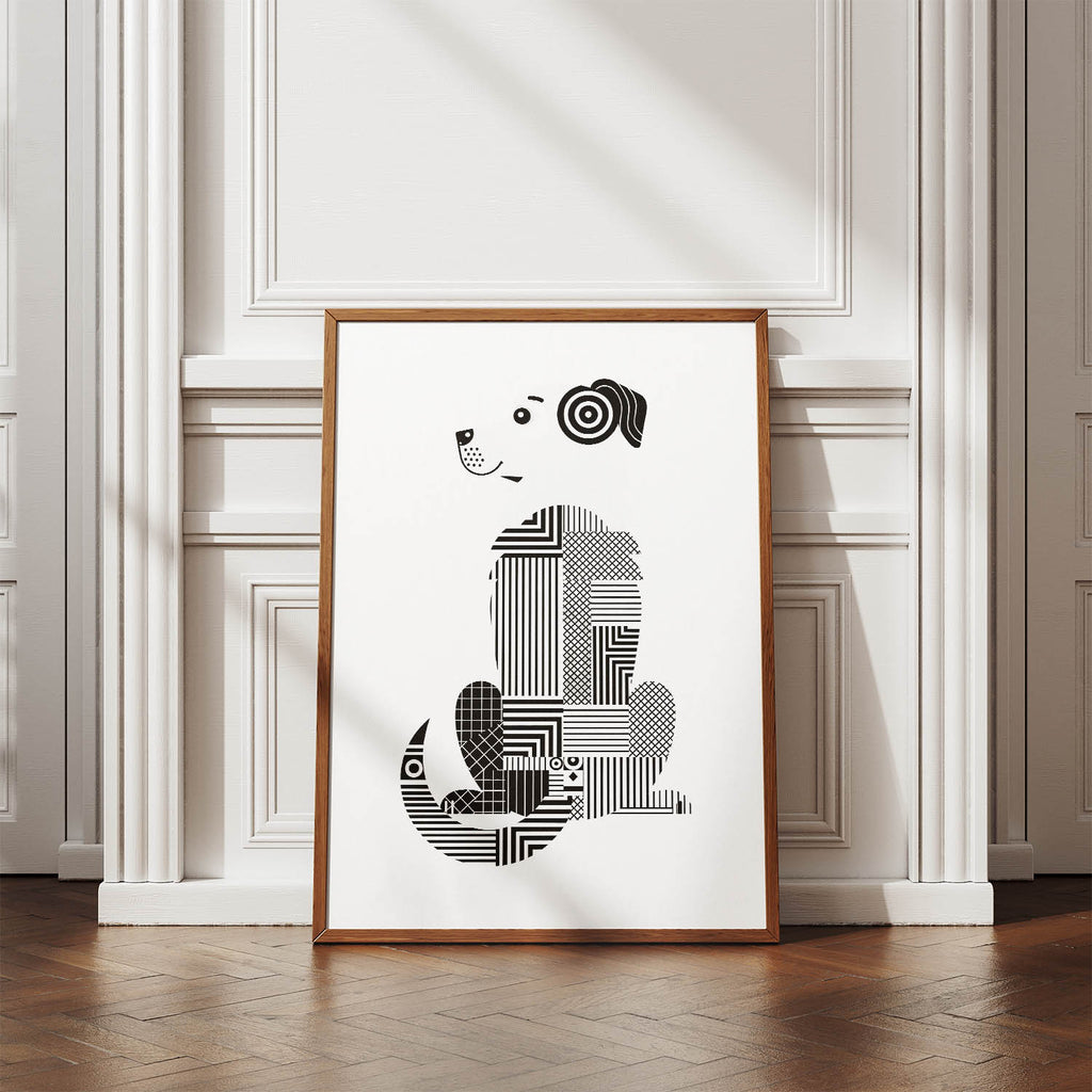 Maremma Geometric Line Art mockup
