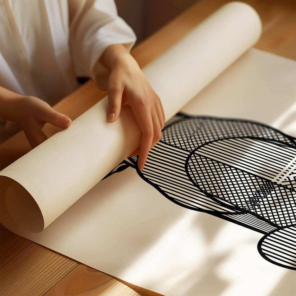Mastiff Geometric Line Art mockup