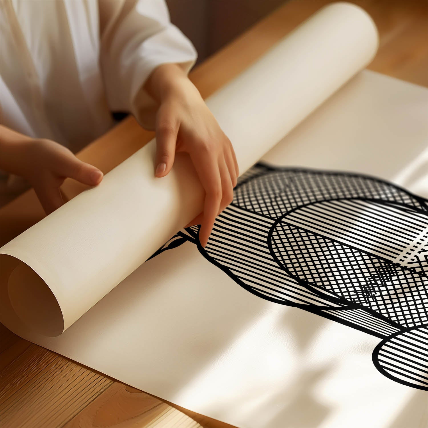 Mastiff Geometric Line Art mockup