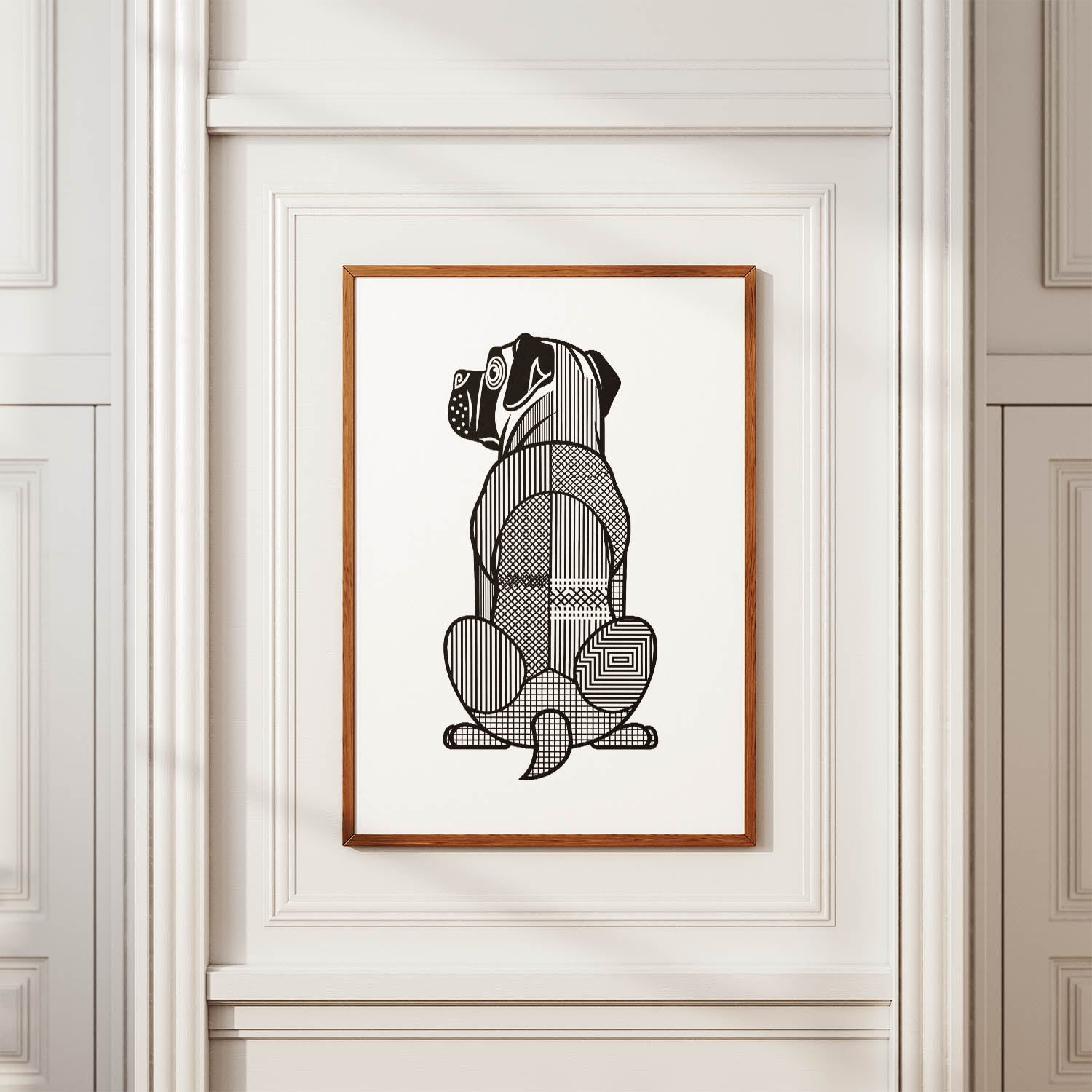 Mastiff Geometric Line Art mockup
