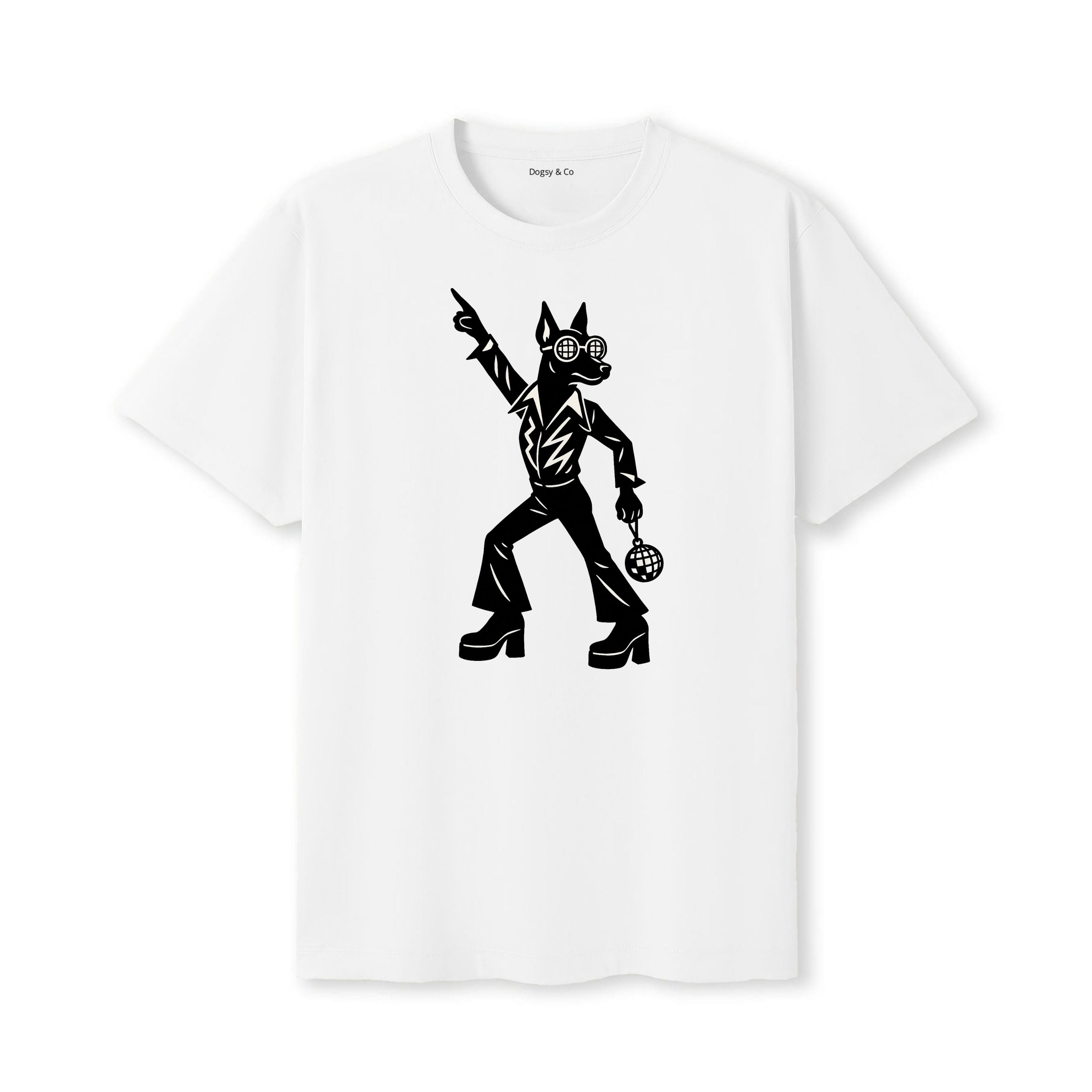 Miniature Pinscher Disco Doggo T-Shirt - alternate view
