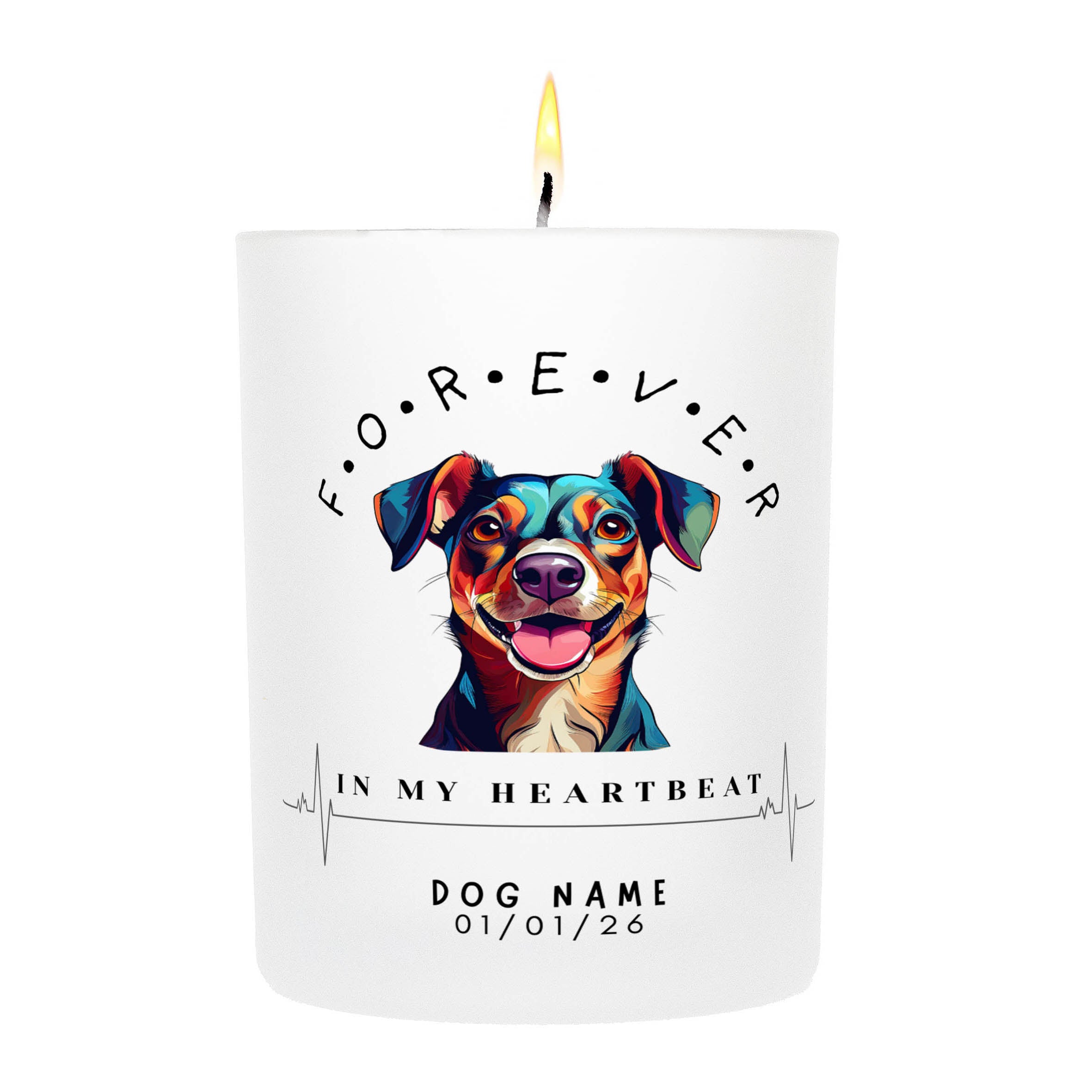 Miniature Pinscher – Forever in My Heartbeat Custom Candle
