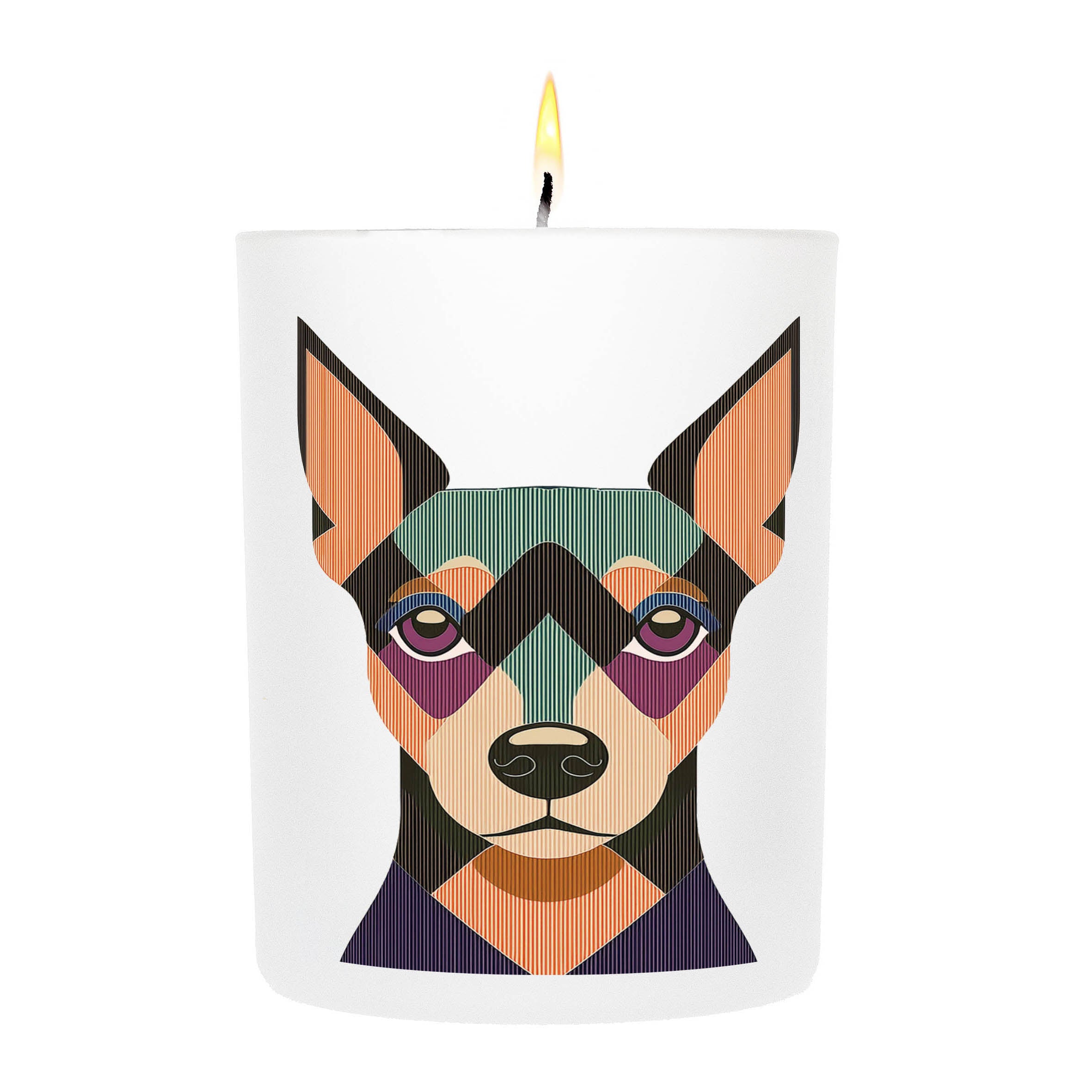 Miniature Pinscher Graphic Bold Dog Candle