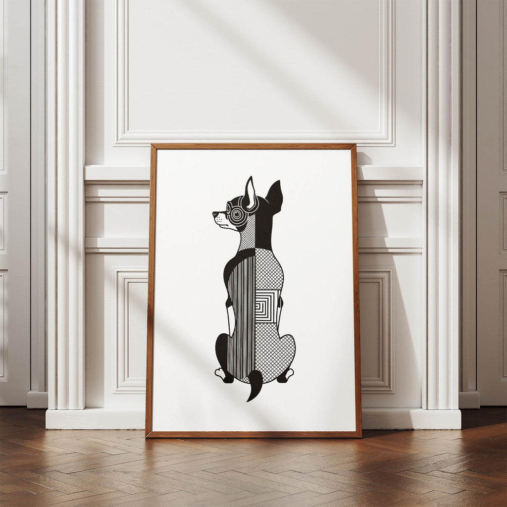 Miniature Pinscher Geometric Line Art mockup