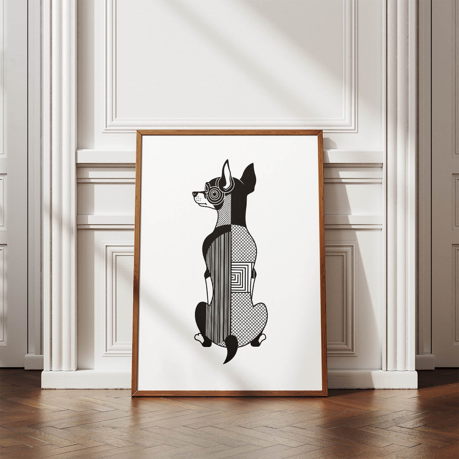 Miniature Pinscher Geometric Line Art mockup