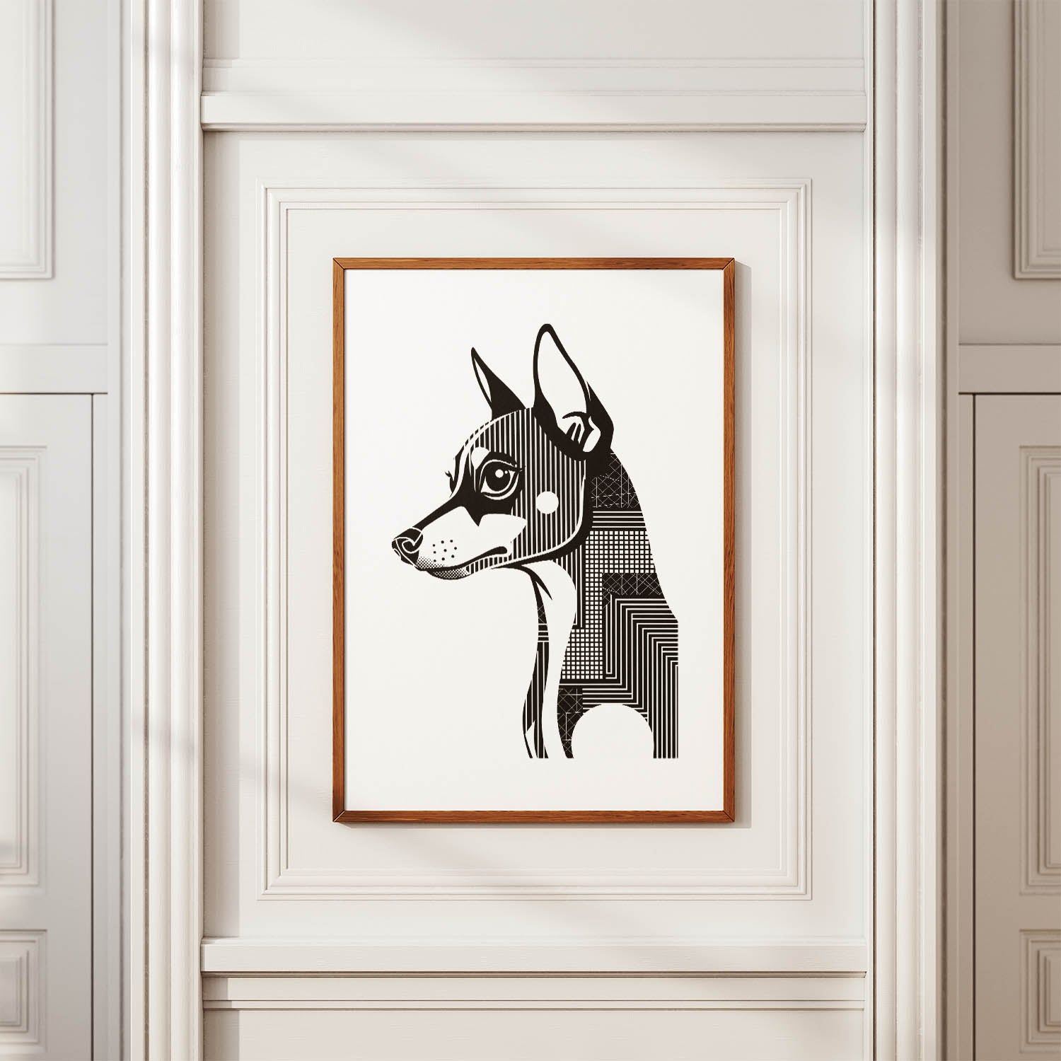 Miniature Pinscher Geometric Line Art mockup