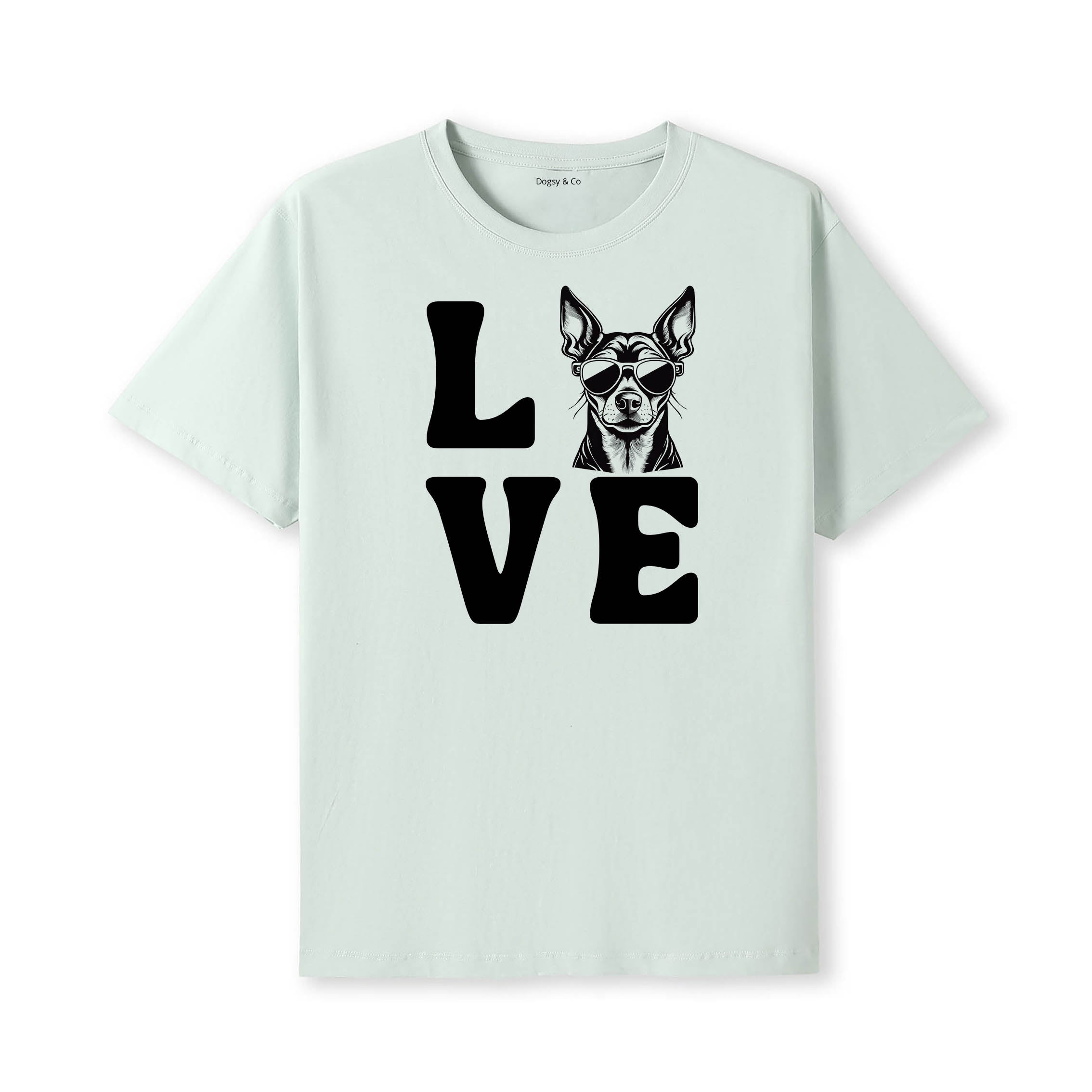 Miniature Pinscher LOVE DOGS Tshirt - Mint