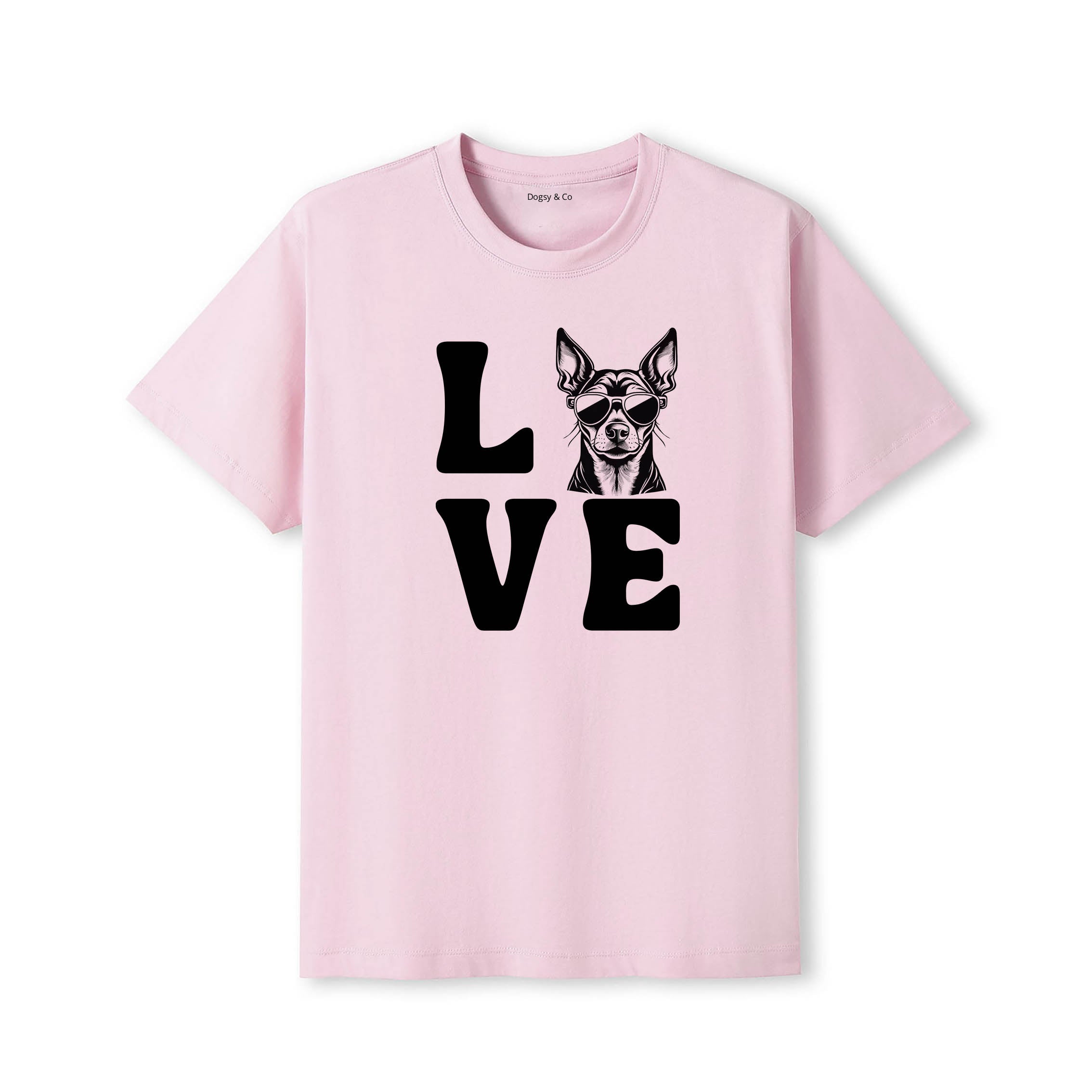 Miniature Pinscher LOVE DOGS Tshirt - Pink