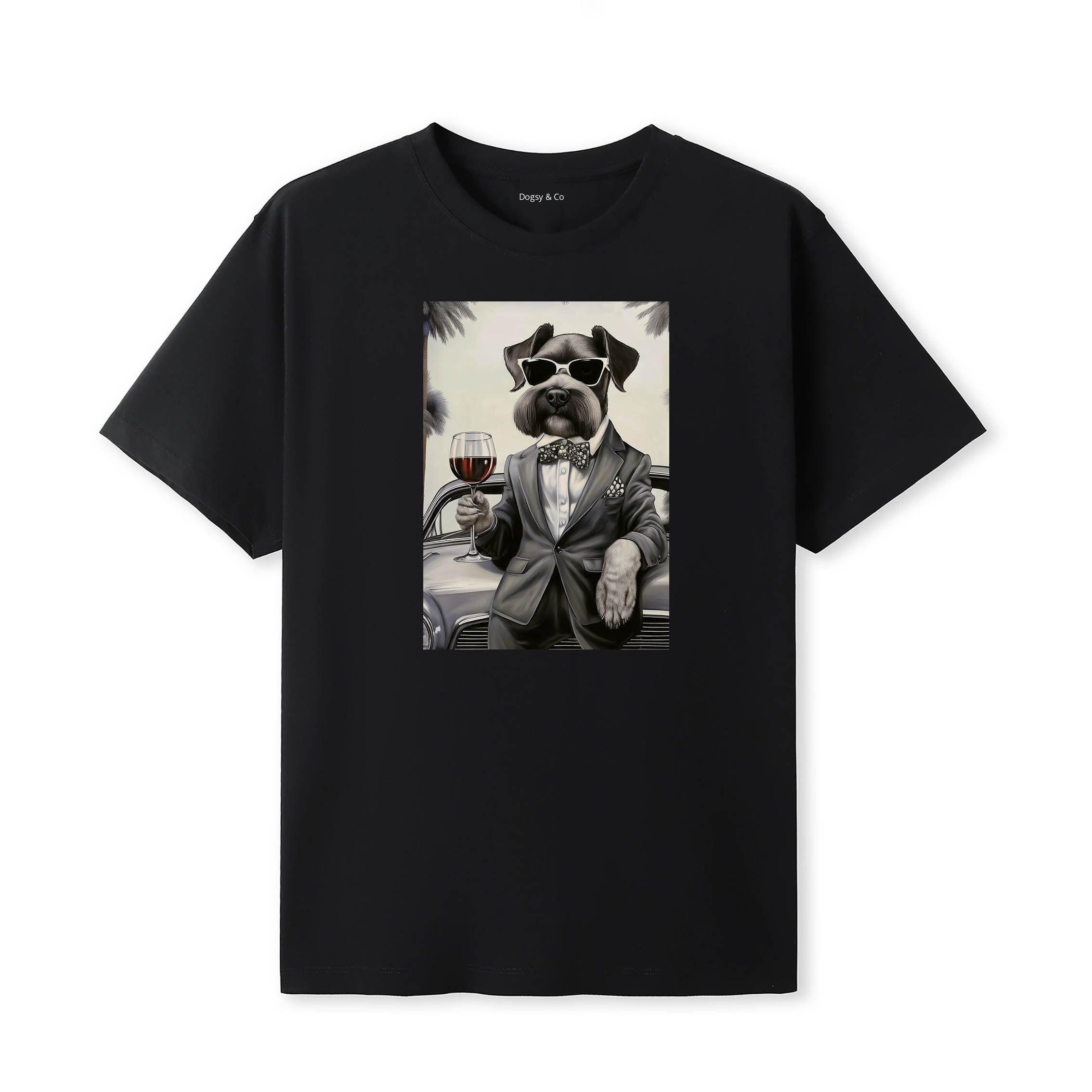 Miniature Schnauzer distinguished gentleman dog t-shirt - black