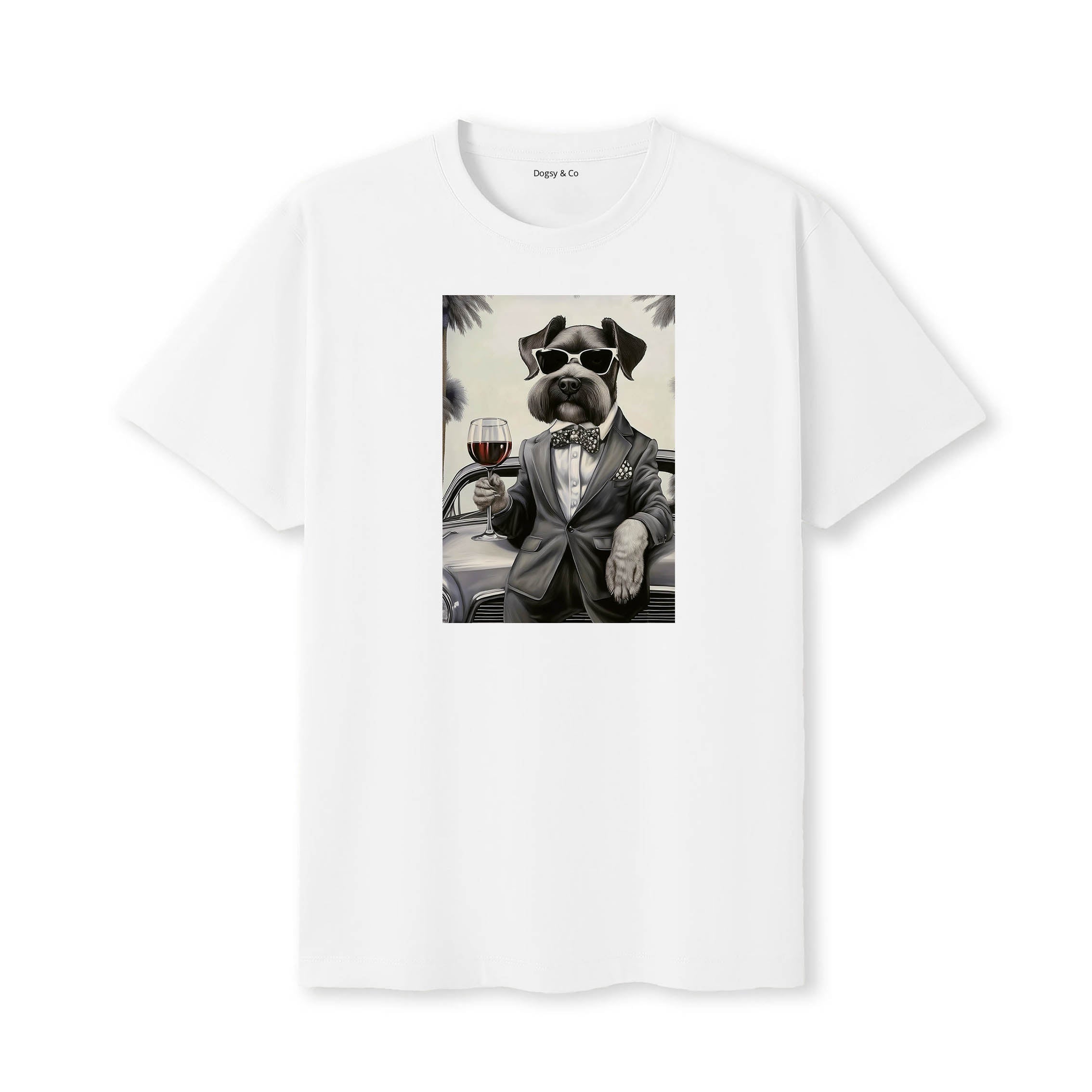 Miniature Schnauzer distinguished gentleman dog t-shirt - white