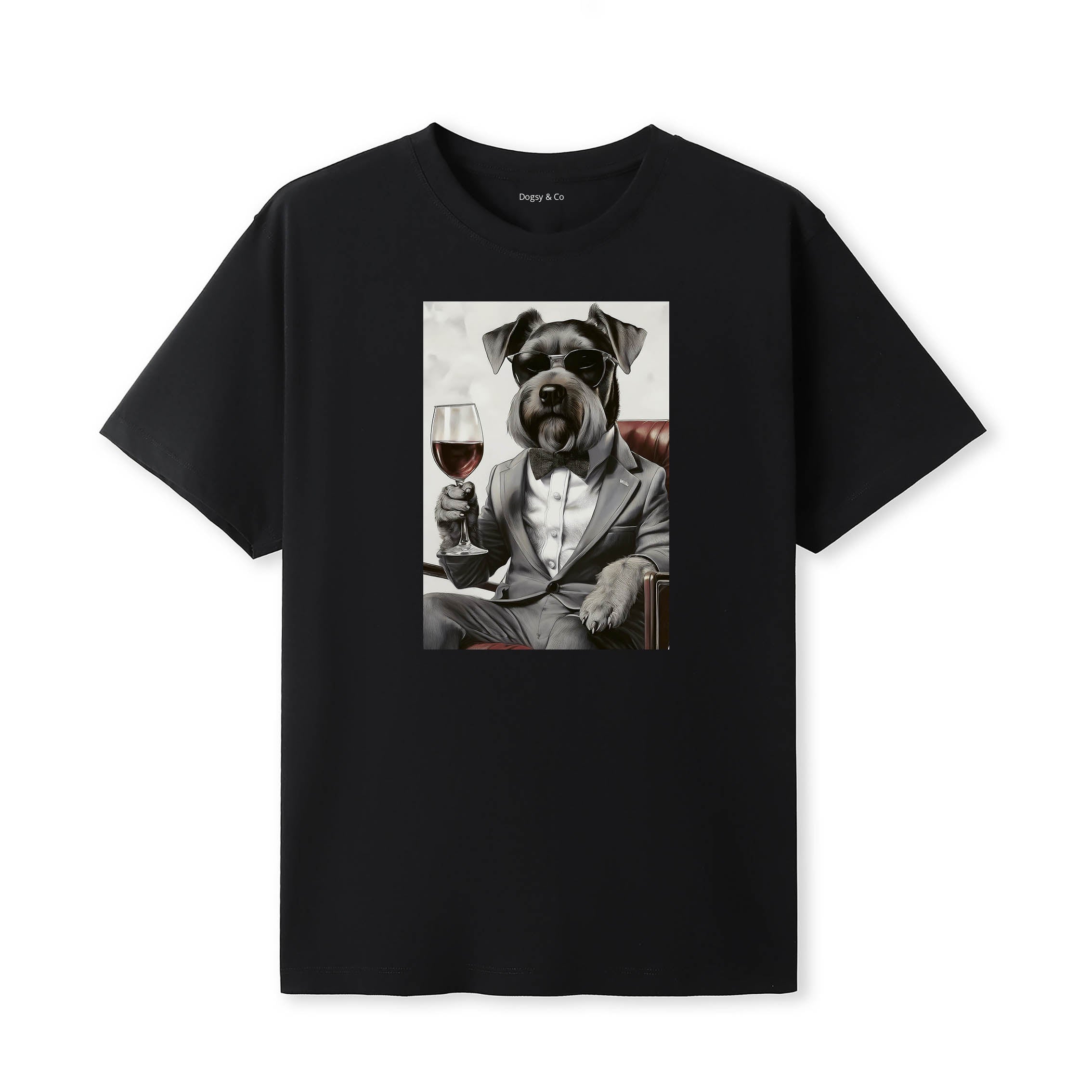 Miniature Schnauzer distinguished gentleman dog t-shirt - black