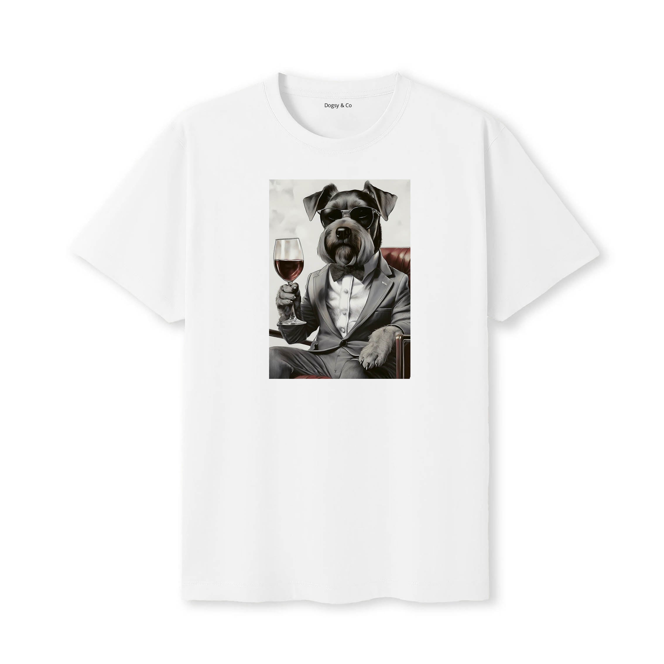 Miniature Schnauzer distinguished gentleman dog t-shirt - white