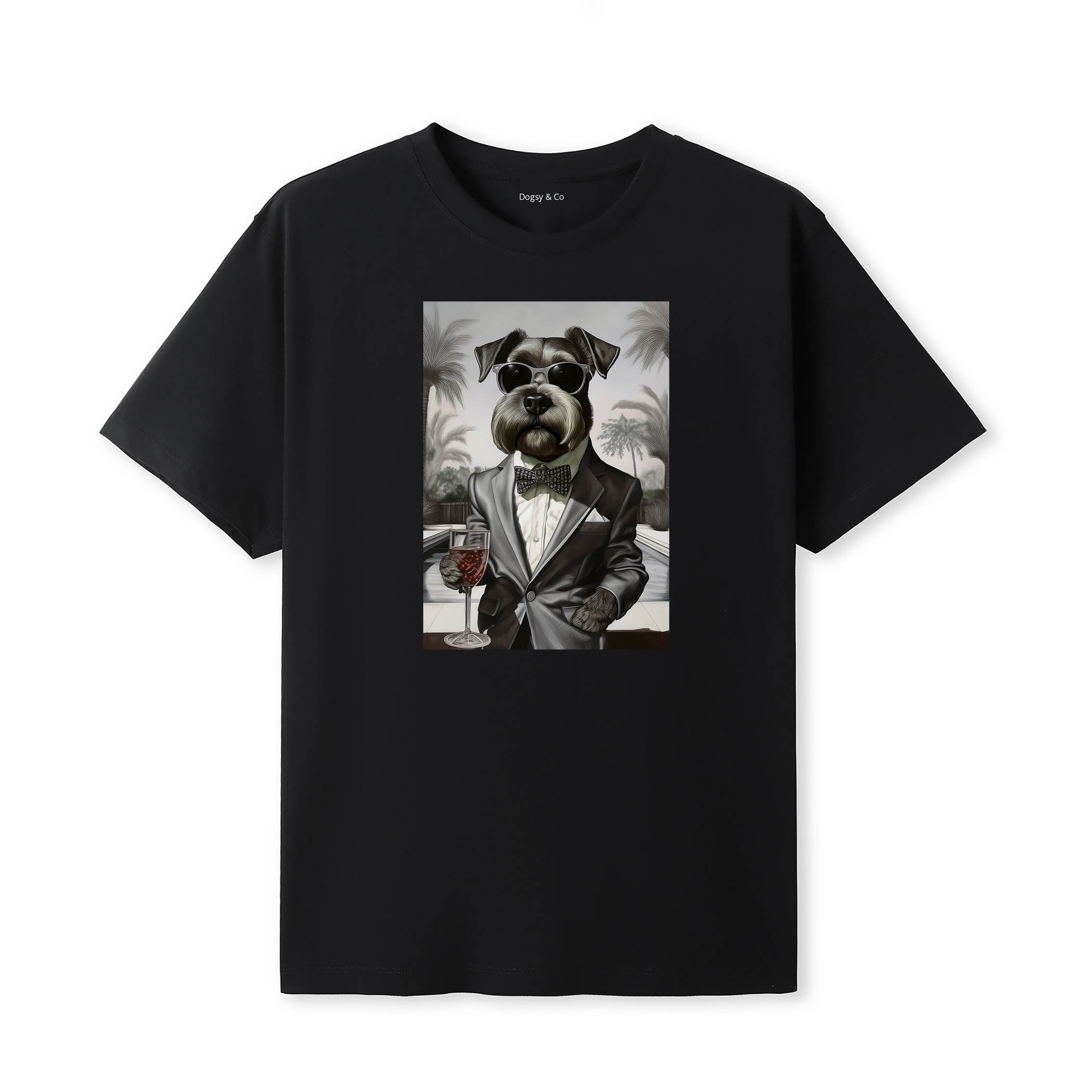 Miniature Schnauzer distinguished gentleman dog t-shirt - black