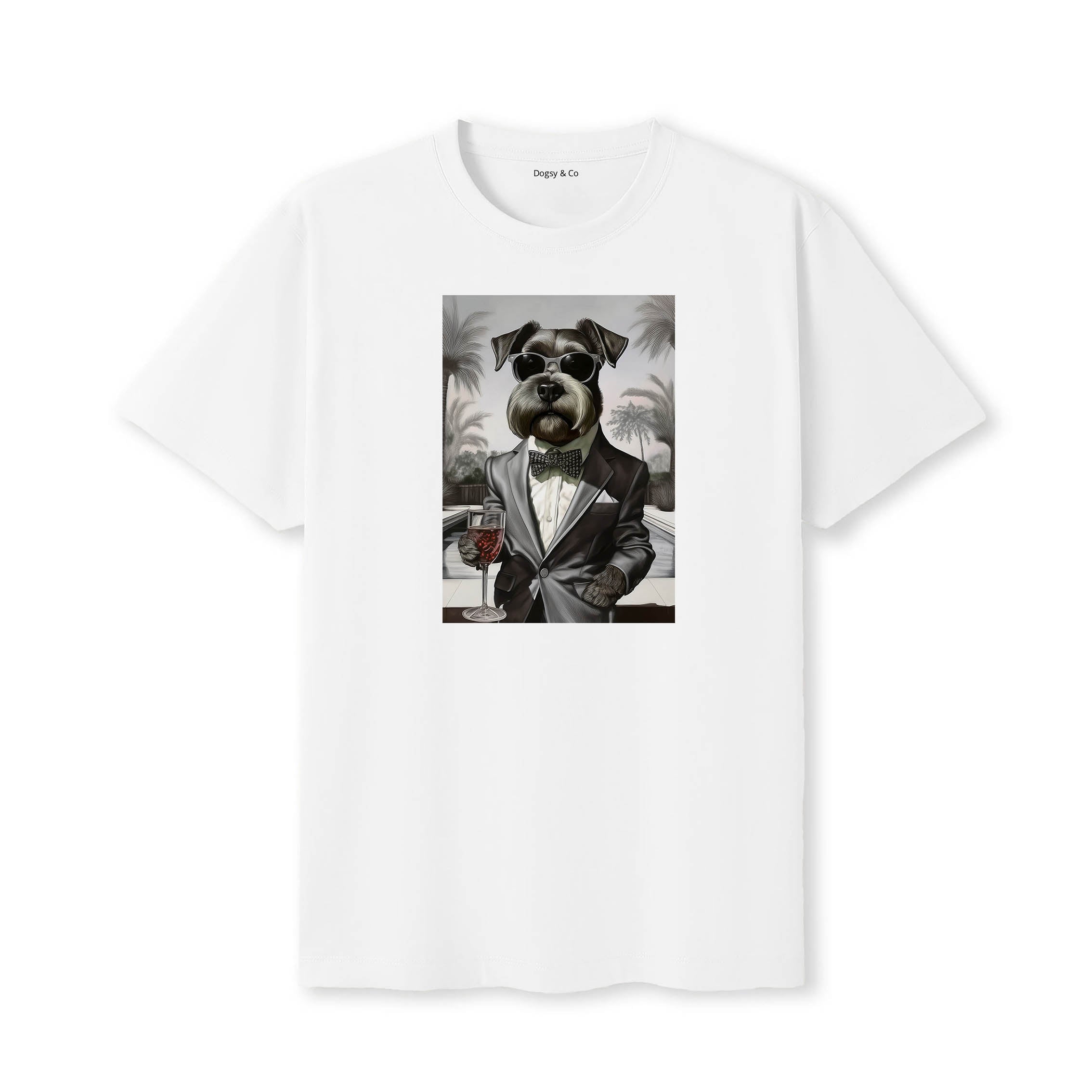 Miniature Schnauzer distinguished gentleman dog t-shirt - white
