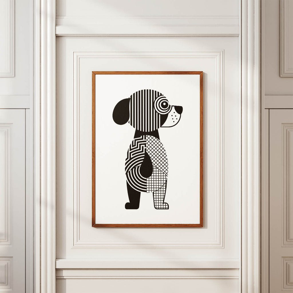 Moodle Geometric Line Art mockup