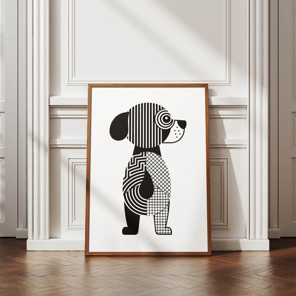 Moodle Geometric Line Art mockup