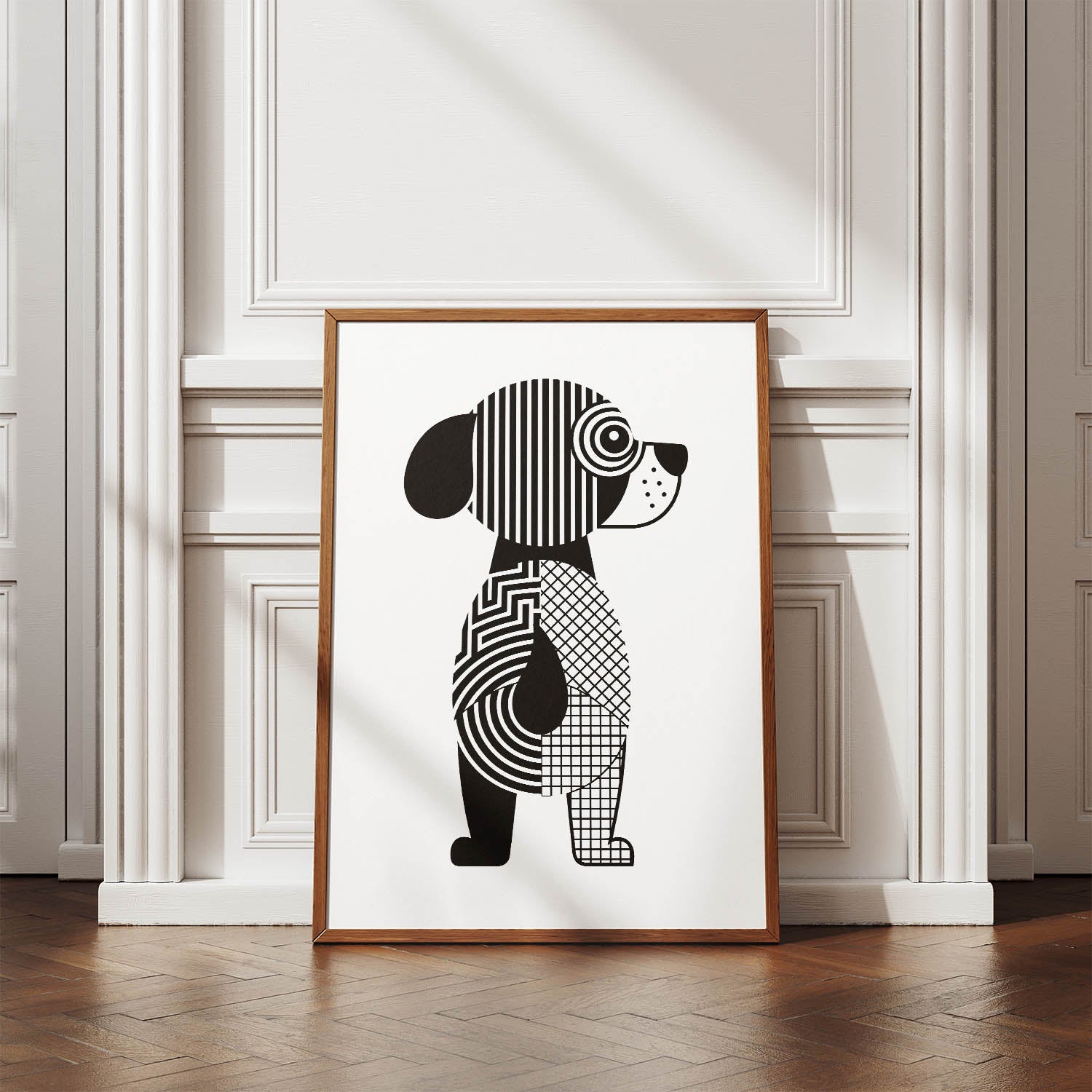 Moodle Geometric Line Art mockup