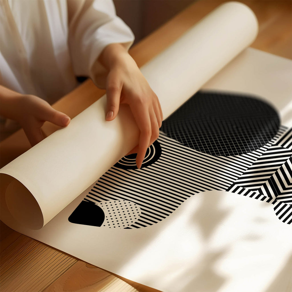 Moodle Geometric Line Art mockup