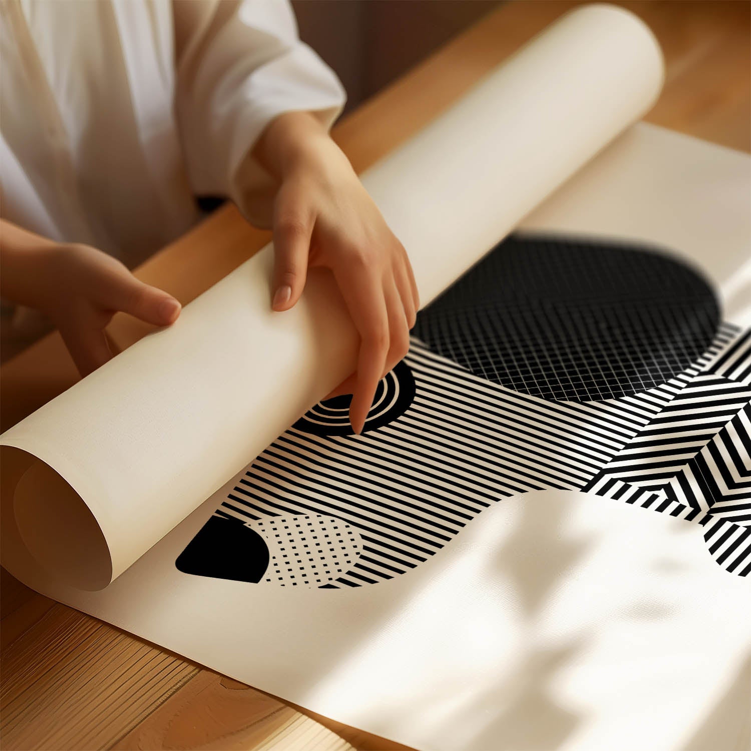 Moodle Geometric Line Art mockup