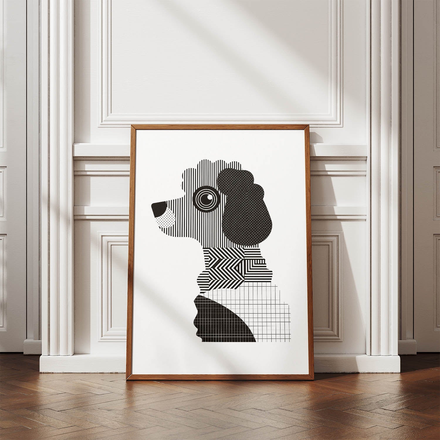 Moodle Geometric Line Art mockup