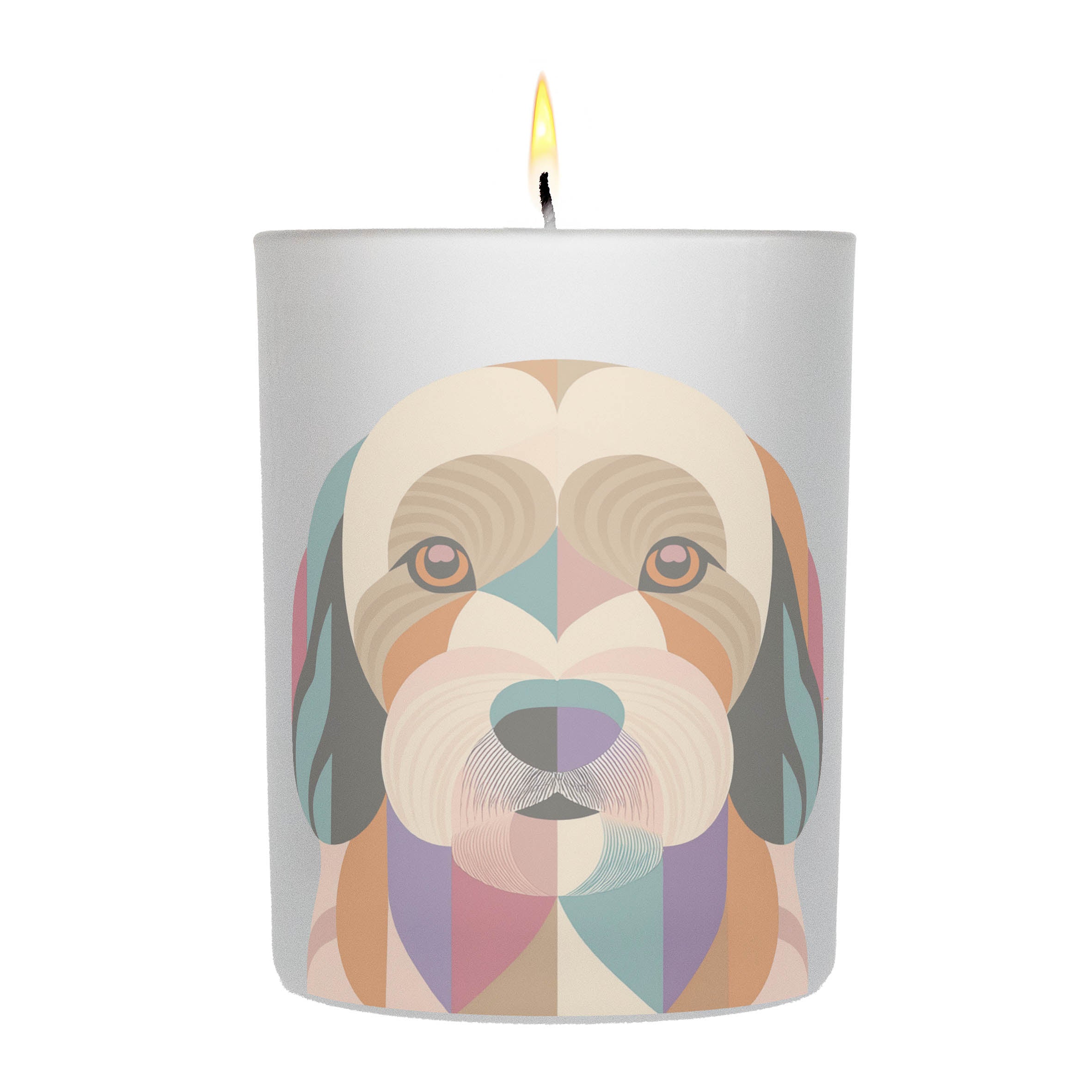 Moodle Graphic Retro Chic Frosted Candle