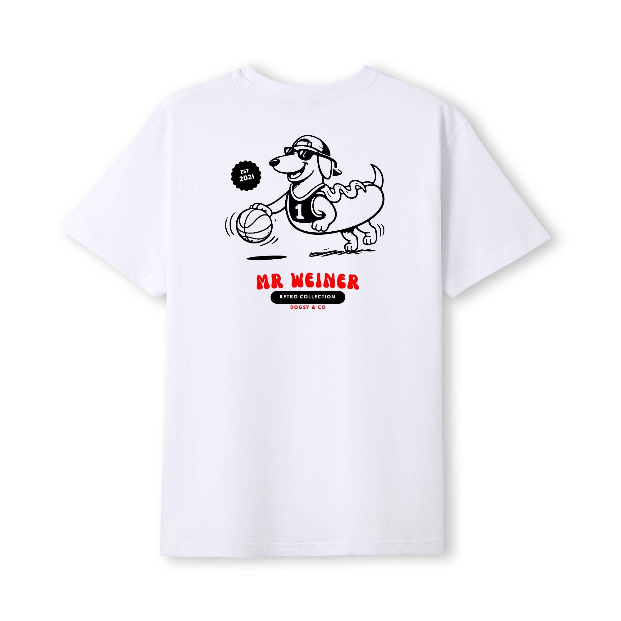 Mr Weiner Plays Basketball™ Funny Dachshund T‑Shirt