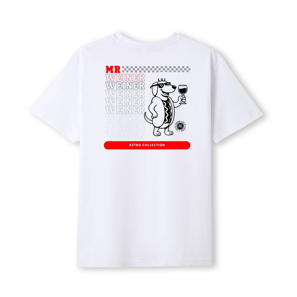 Mr Weiner Drinks Wine™ Funny Dachshund T‑Shirt - alternate view