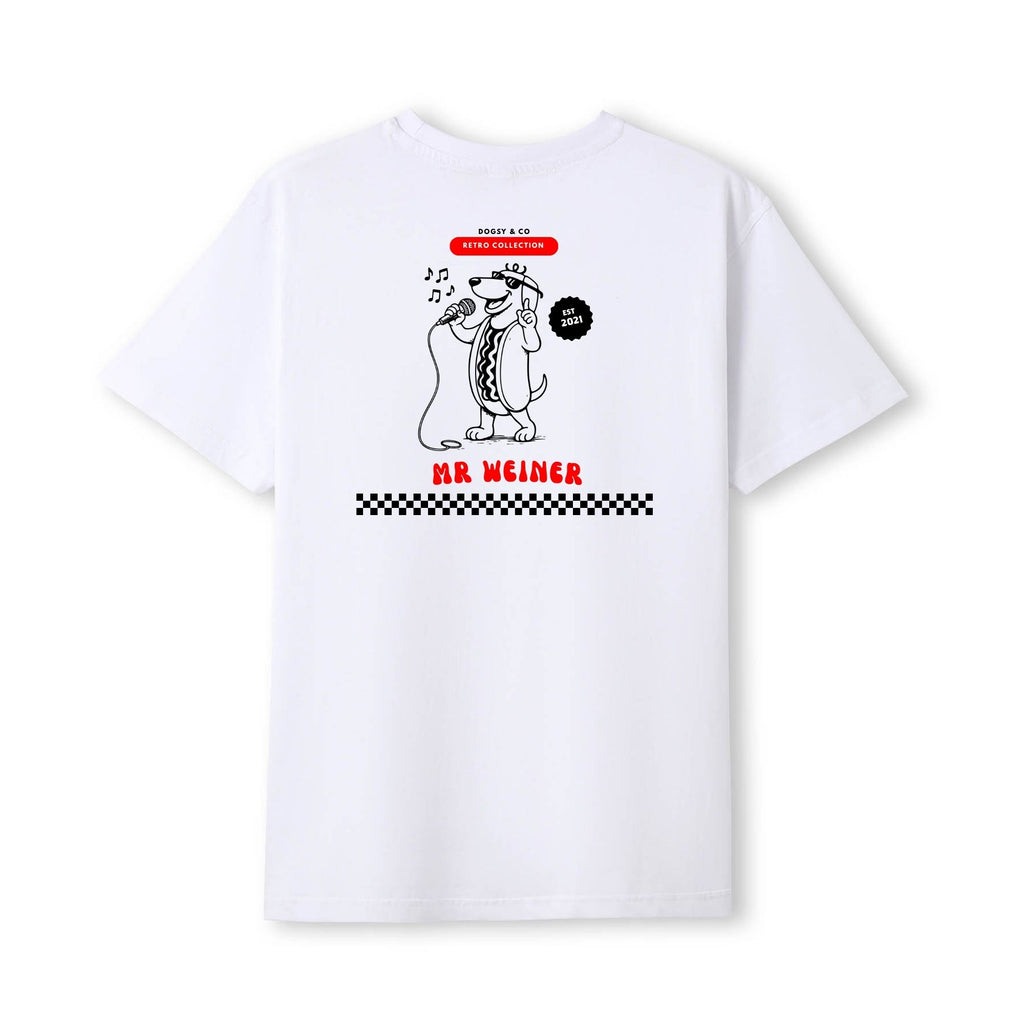 Mr Weiner The Rock Star Famous Singer™ Funny Dachshund T‑Shirt - alternate view