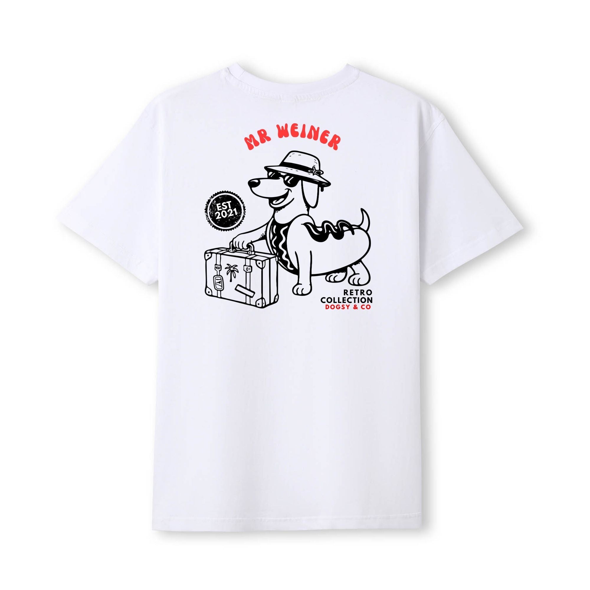 Mr Weiner Goes on Holidays™ Funny Dachshund T‑Shirt