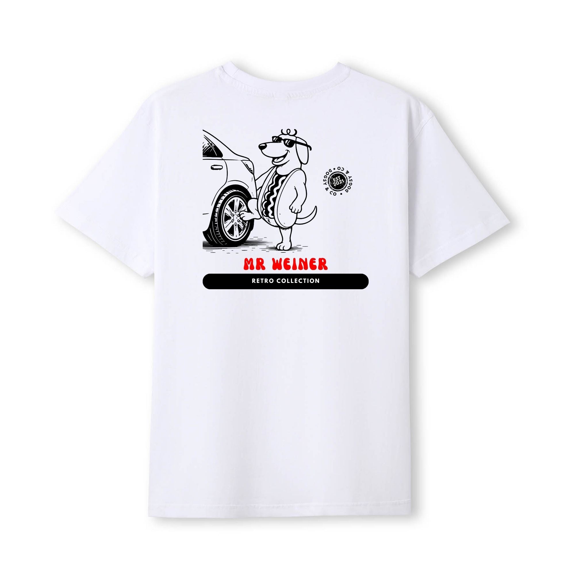 Mr Weiner Kicking Tyres™ Funny Dachshund T‑Shirt
