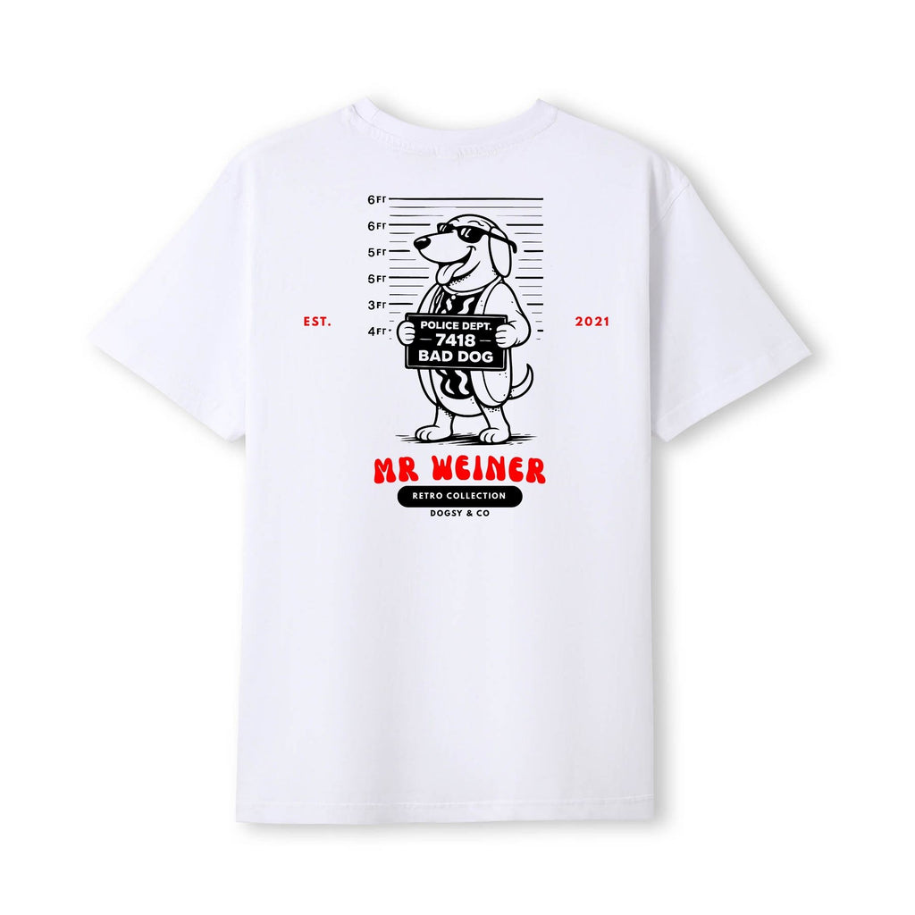 Mr Weiner Mug Shot™ Funny Dachshund T‑Shirt