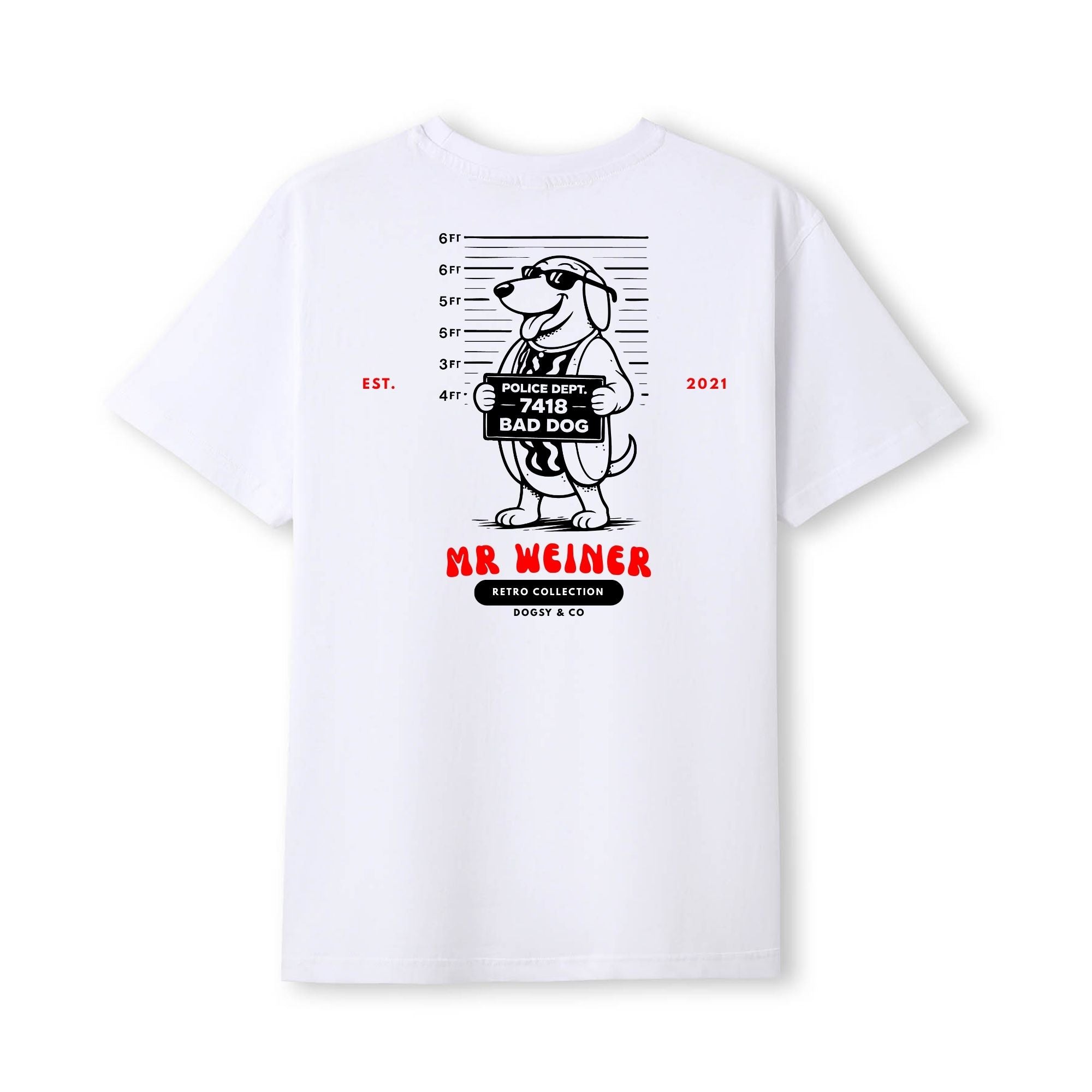 Mr Weiner Mug Shot™ Funny Dachshund T‑Shirt