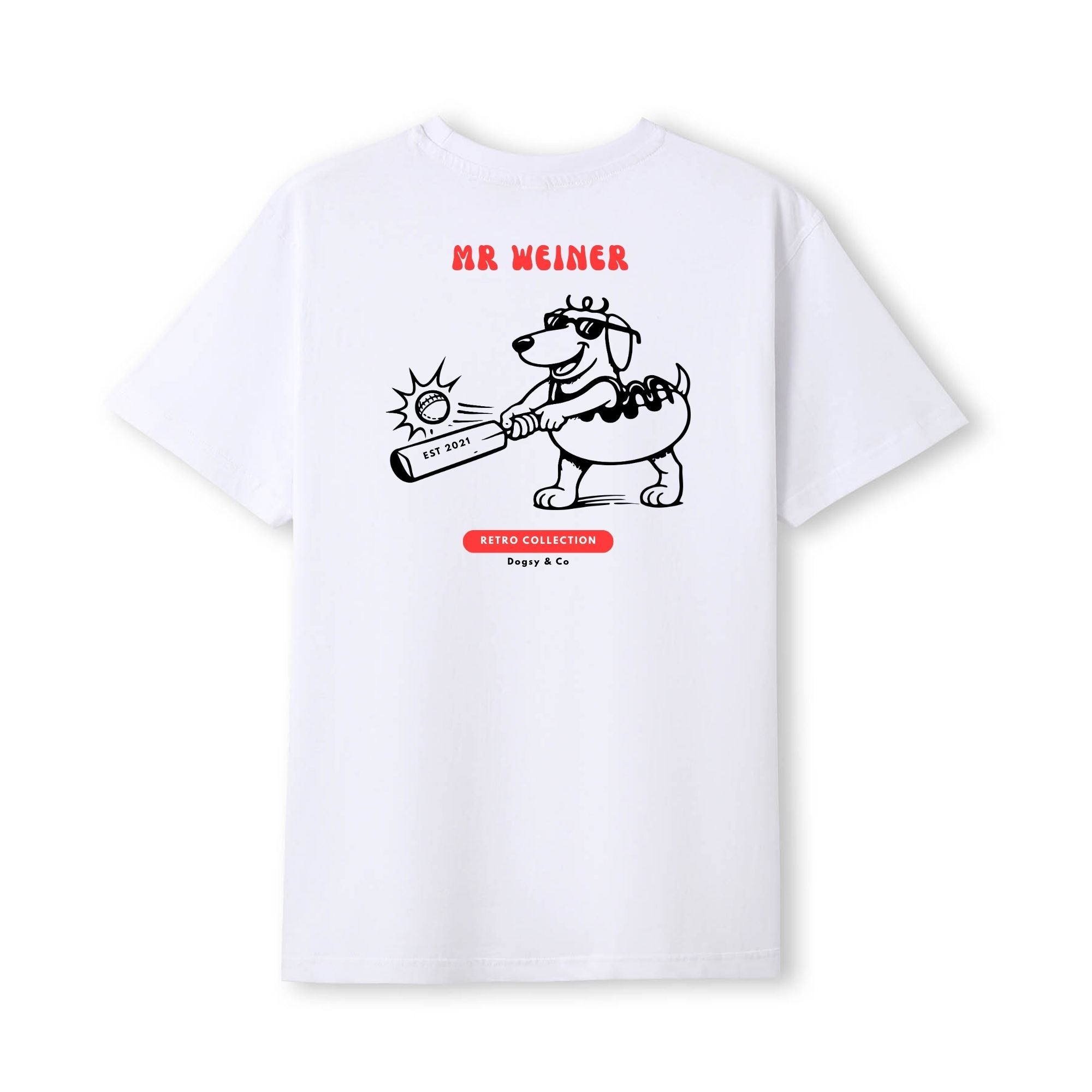 Mr Weiner Plays Cricket at the Ashes™ Funny Dachshund T‑Shirt