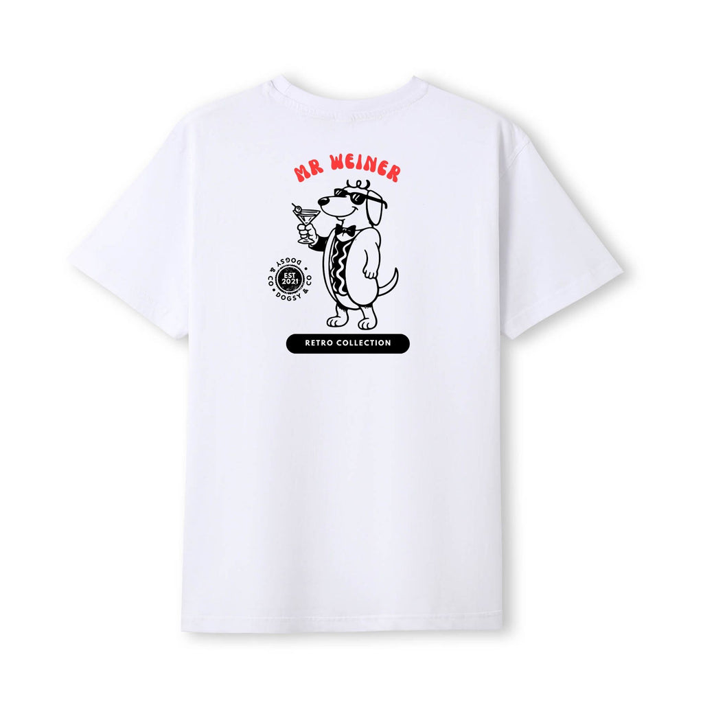 Mr Weiner Drinks his Dry Martini™ Funny Dachshund T‑Shirt